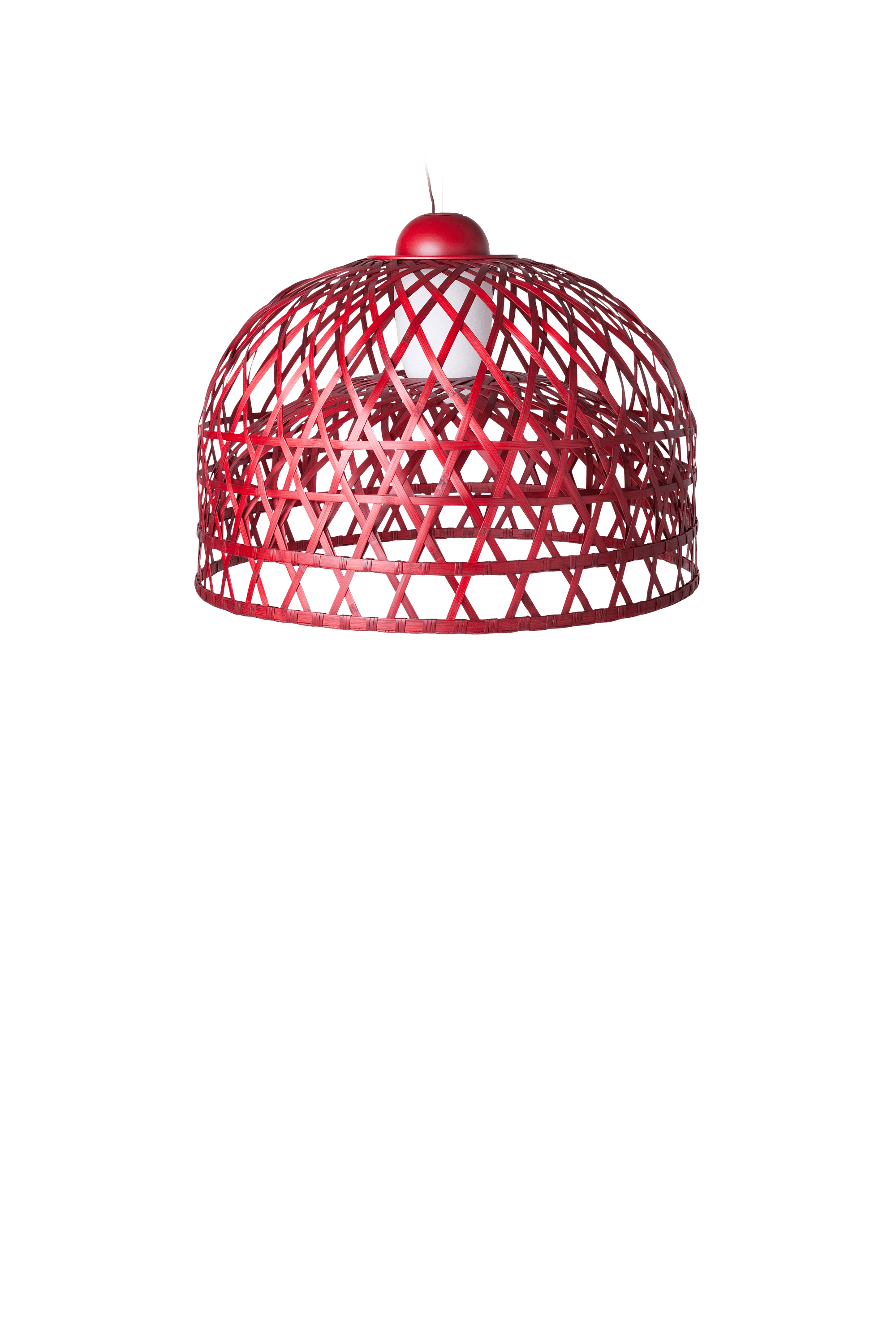 Emperor suspension light small red front view