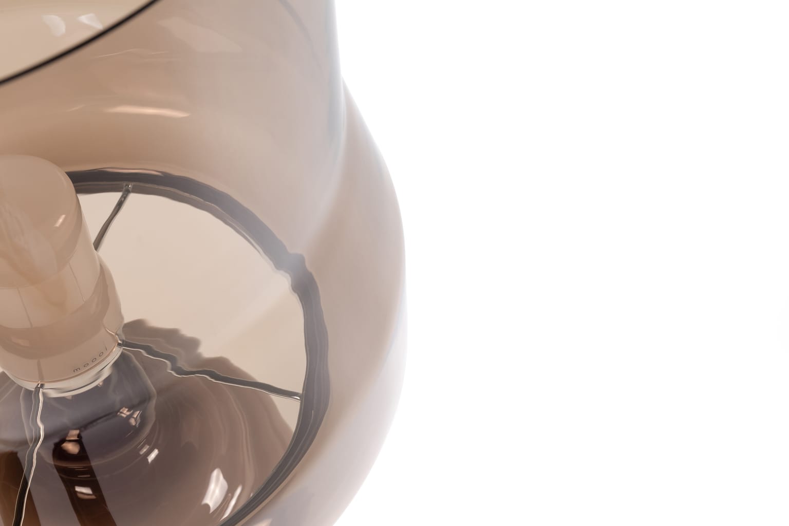 Kaipo TOO table lamp Sepia brown detail glass 2