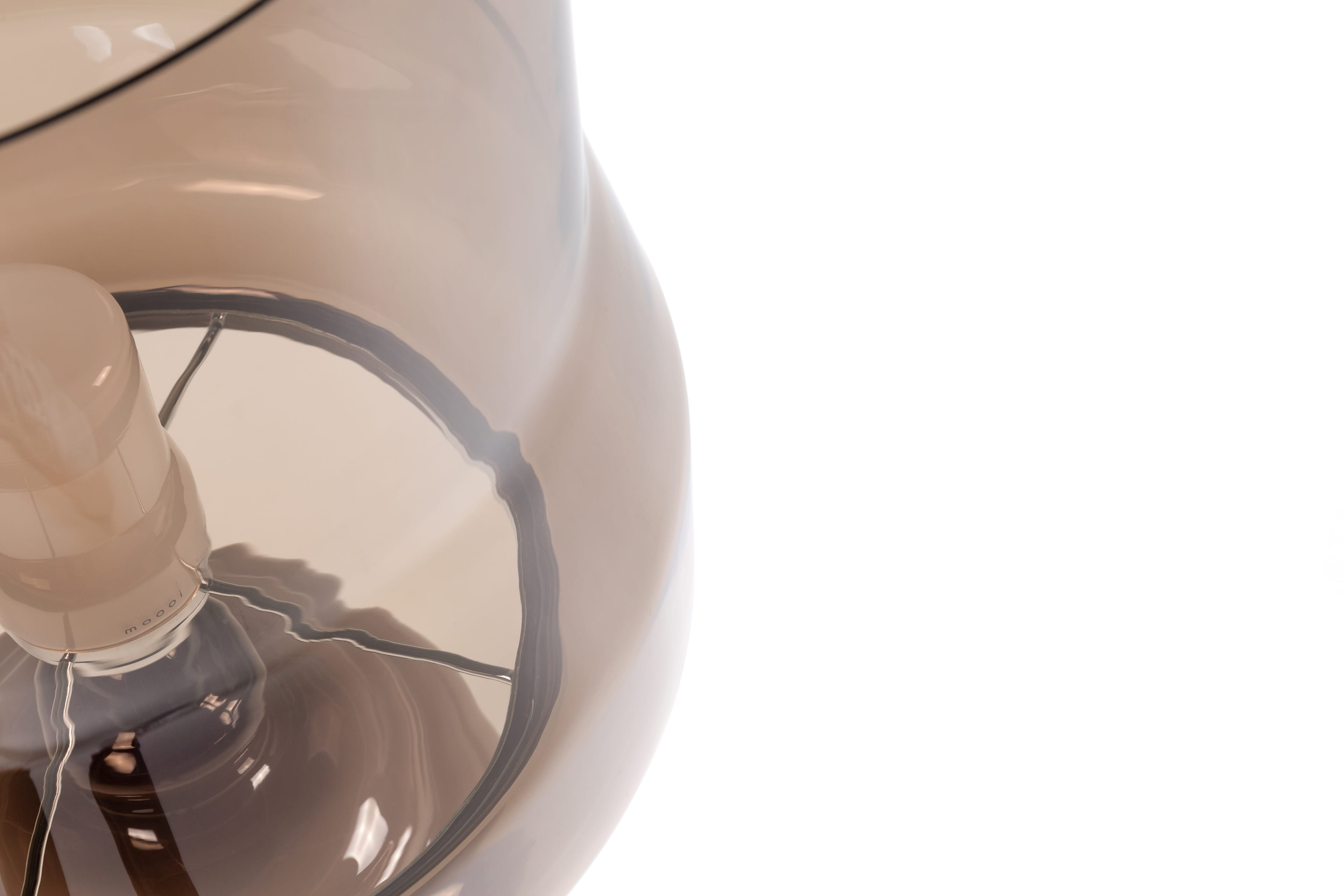 Kaipo TOO table lamp Sepia brown detail glass 2
