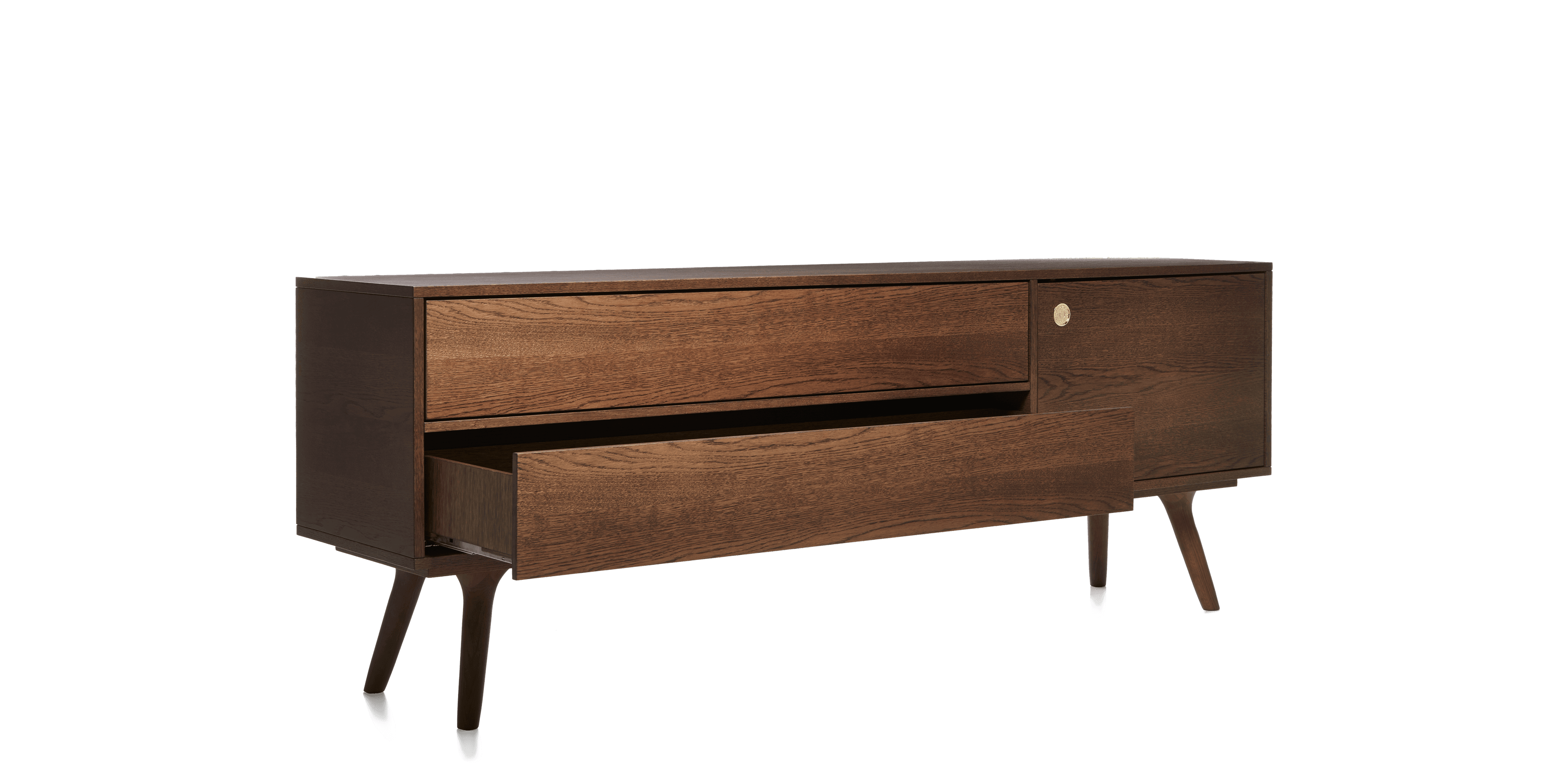 Zio Buffet cinnamon front view drawer open