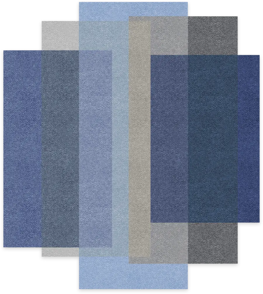 Carpet Blended 5 Colours Cloudy Blue