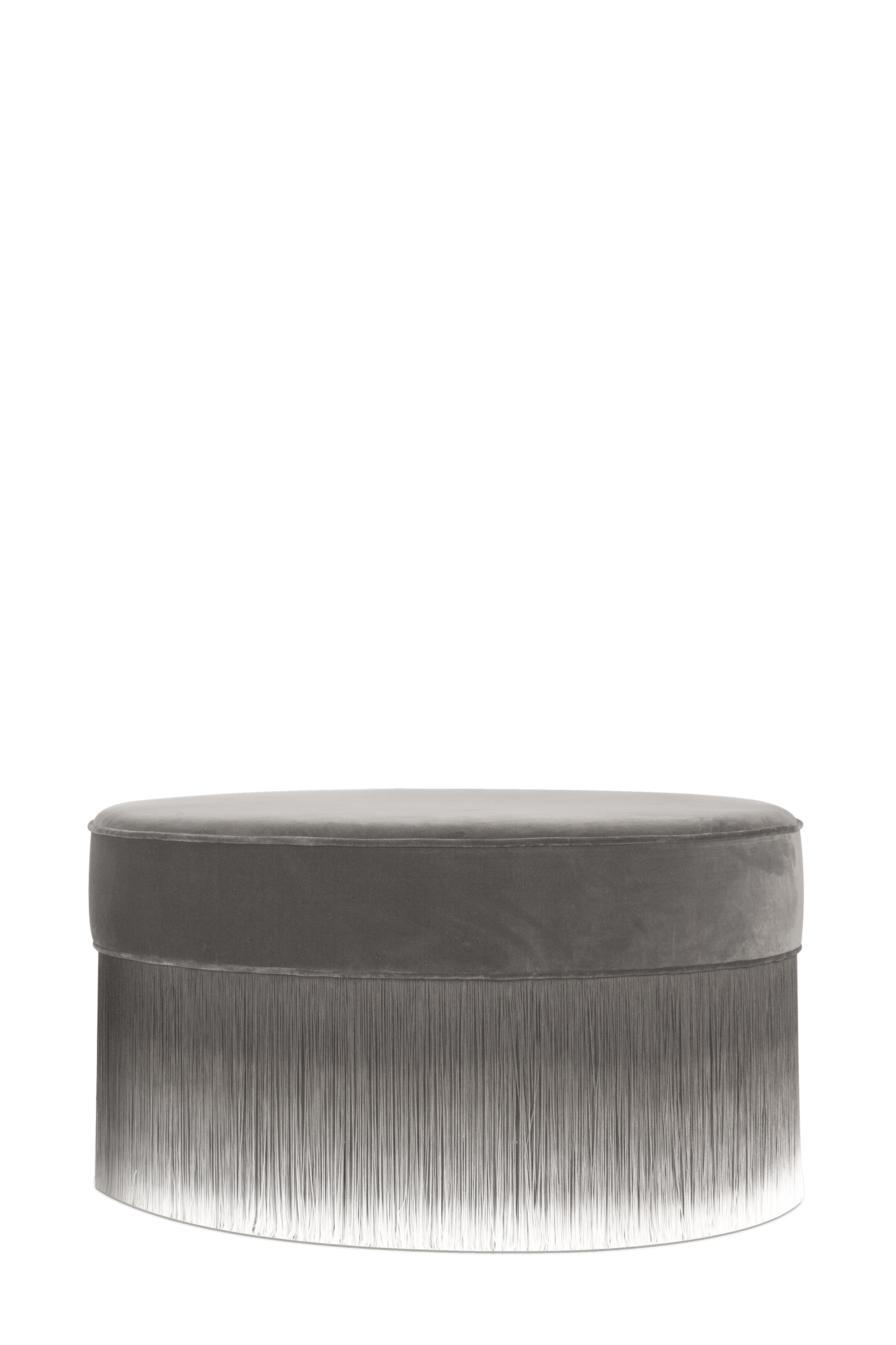 Amami Pouf 80 Light Grey front view