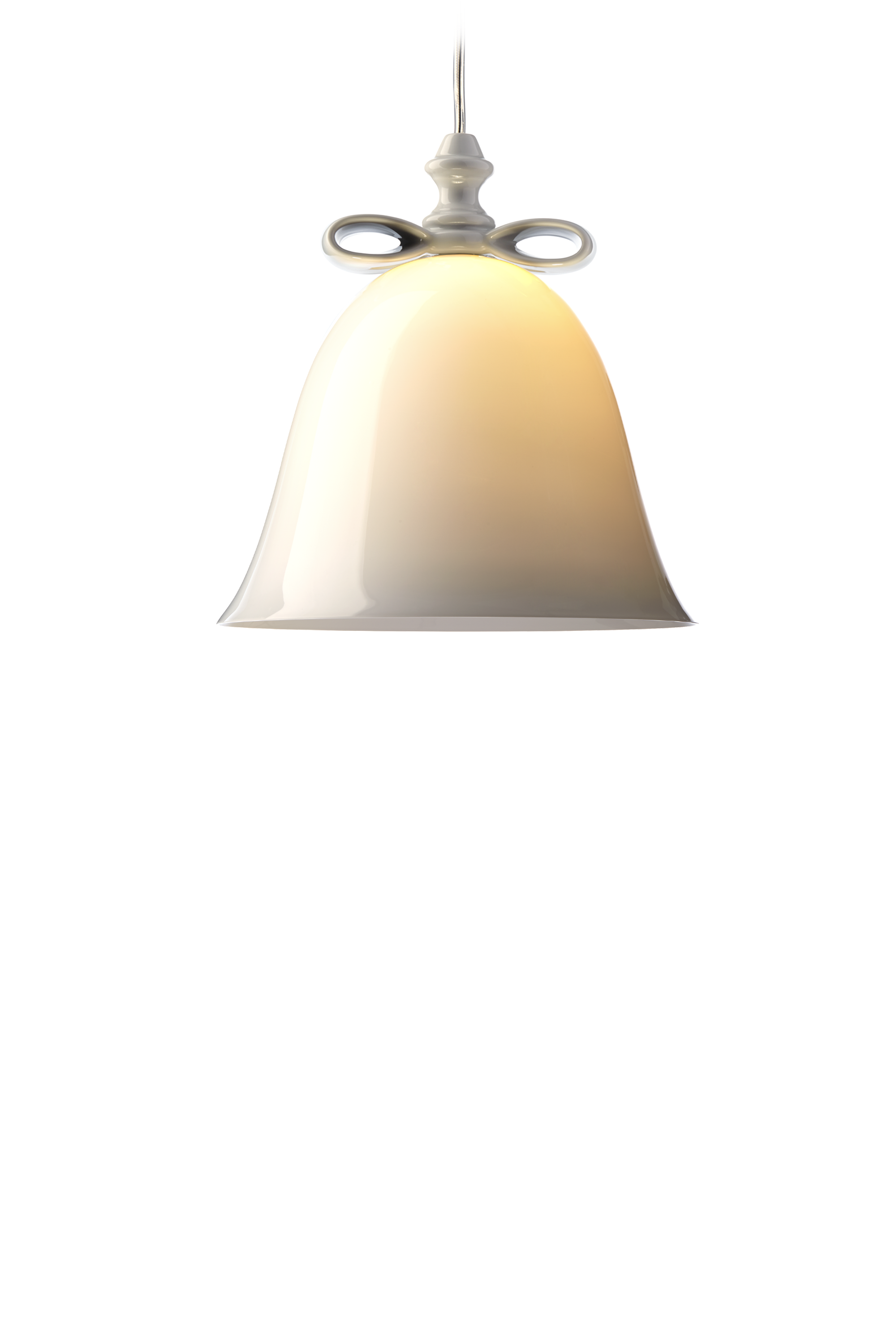 Bell Lamp suspension small white white front view