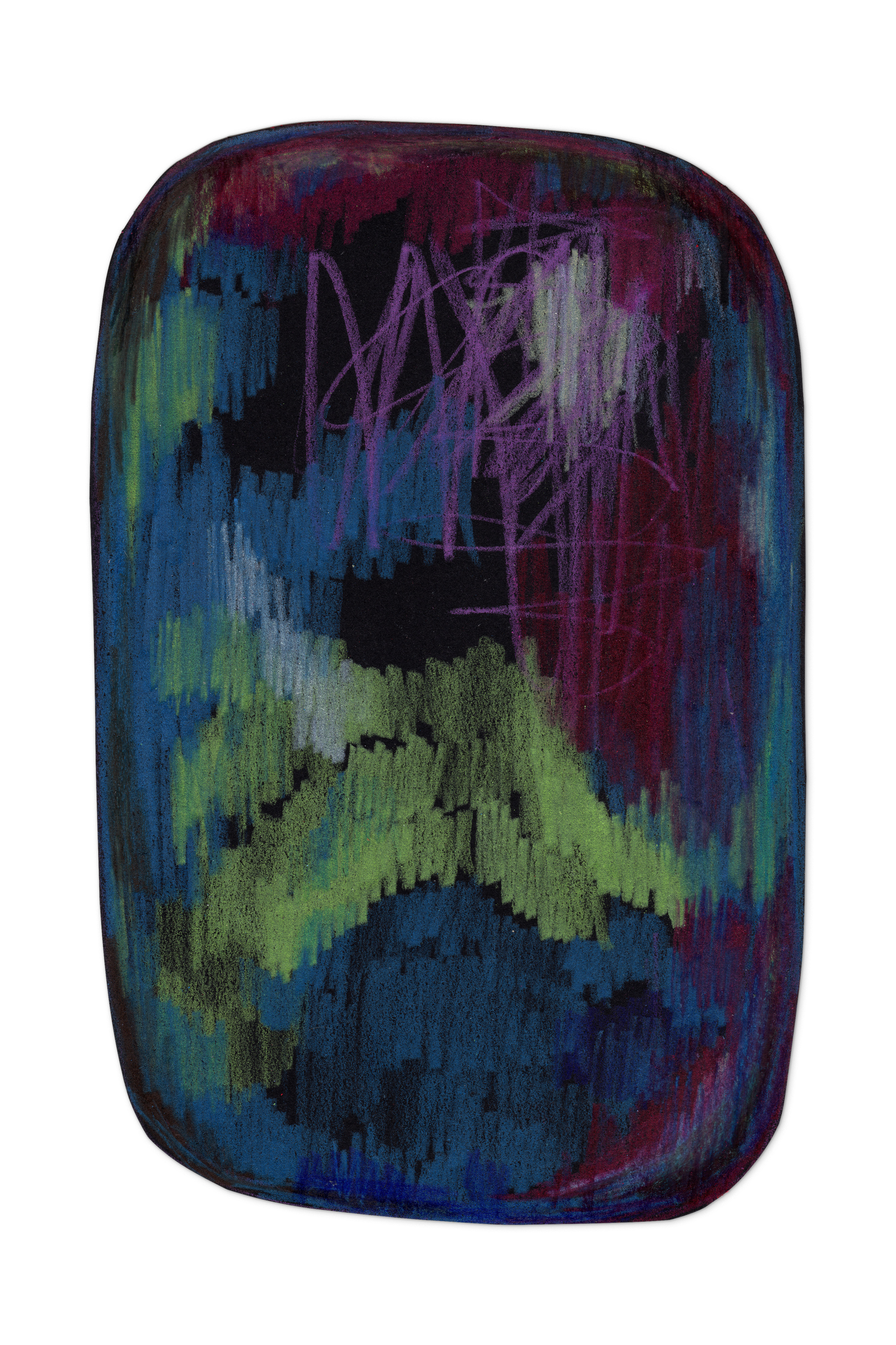 Carpet Scribble Black Green Blue
