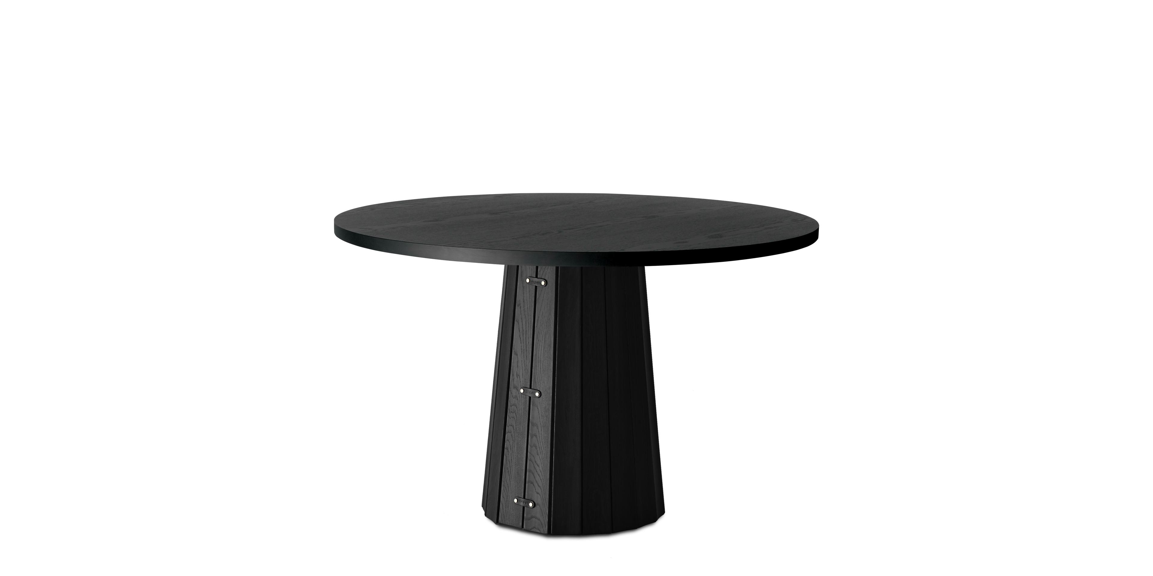 Container Table round with Bodhi cover black 