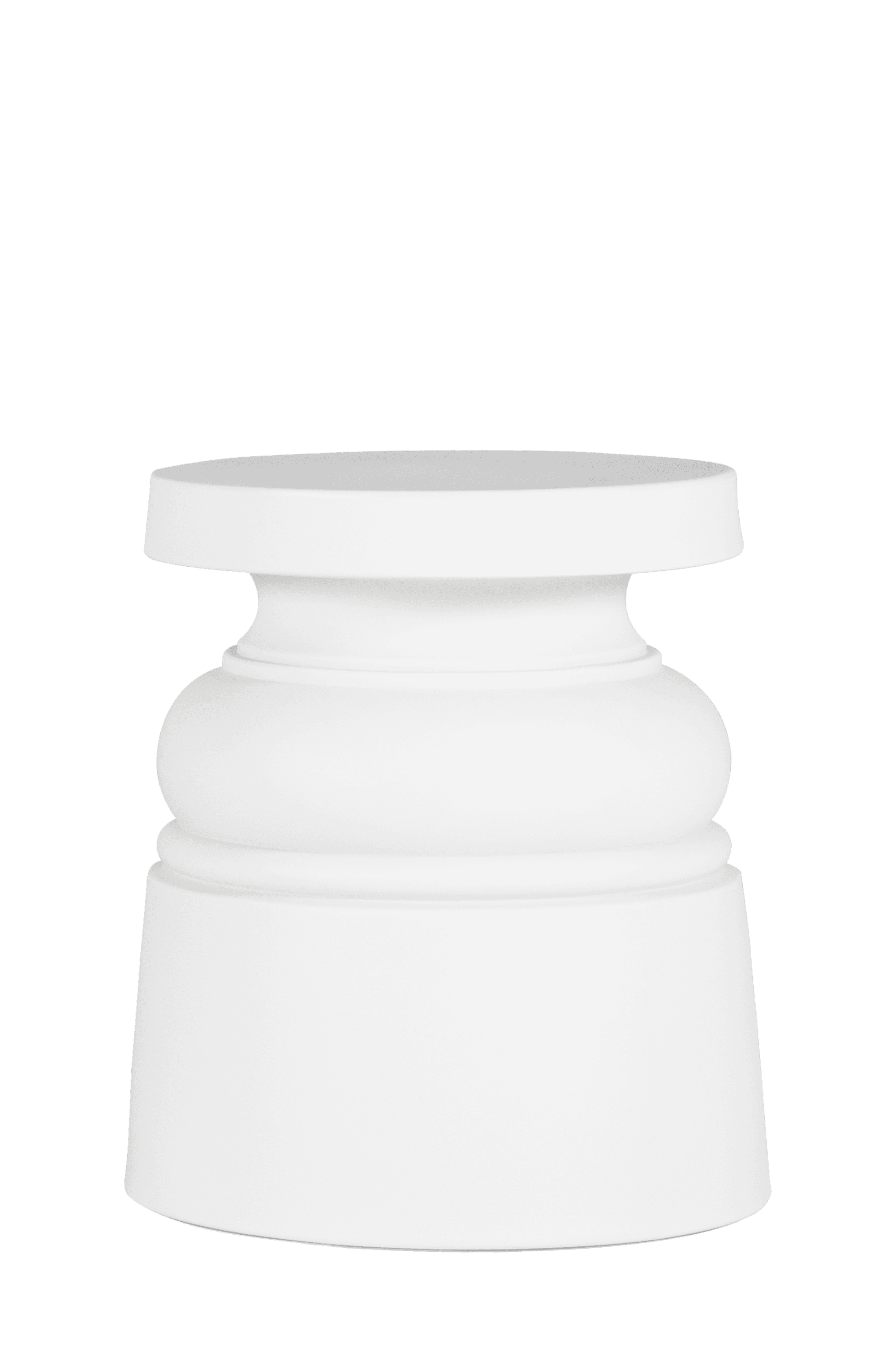 Container Stool New Antiques white front view