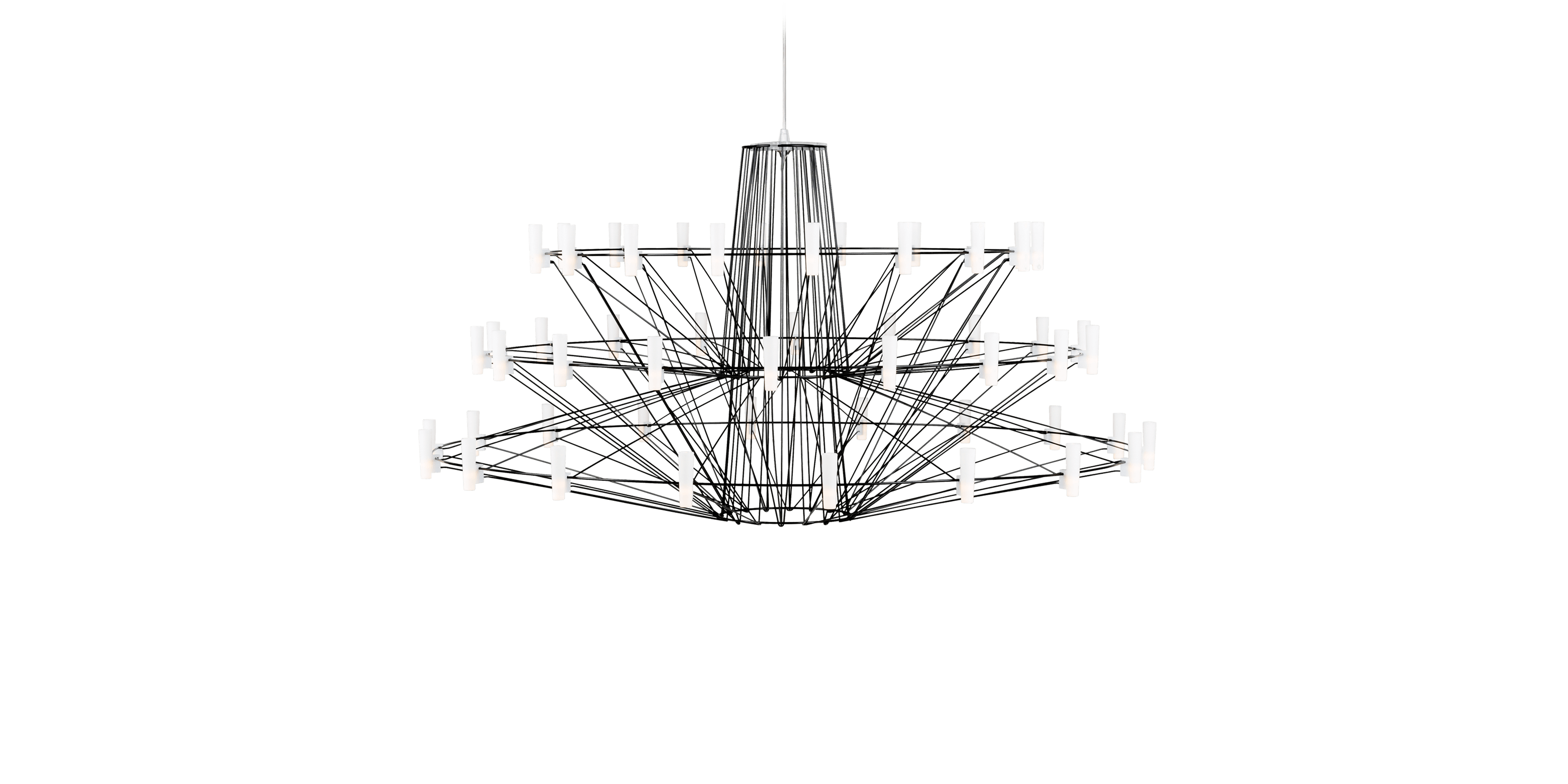 Coppelia suspension light large black front view