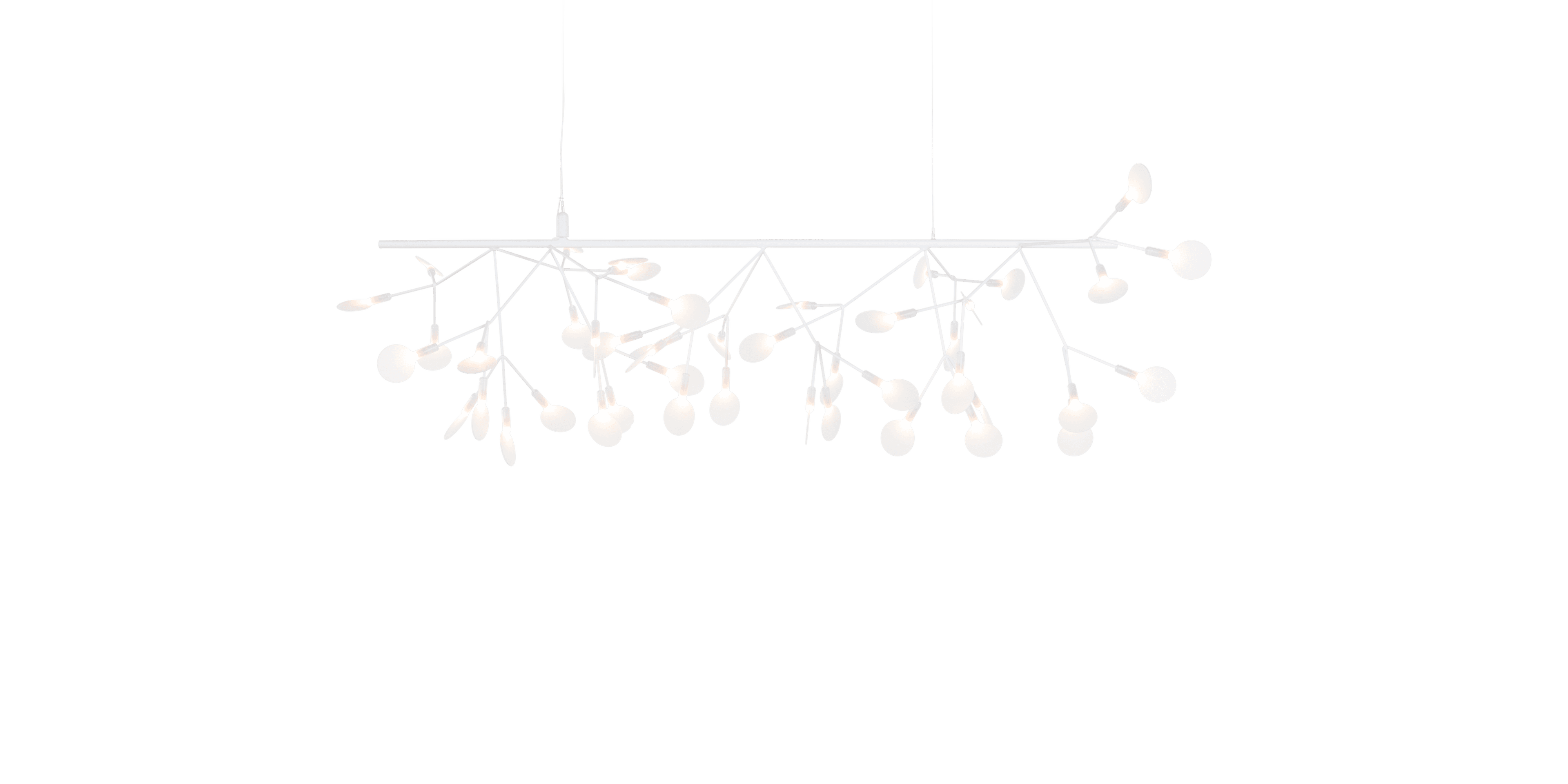 Front view Heracleum Endless White Suspension Light
