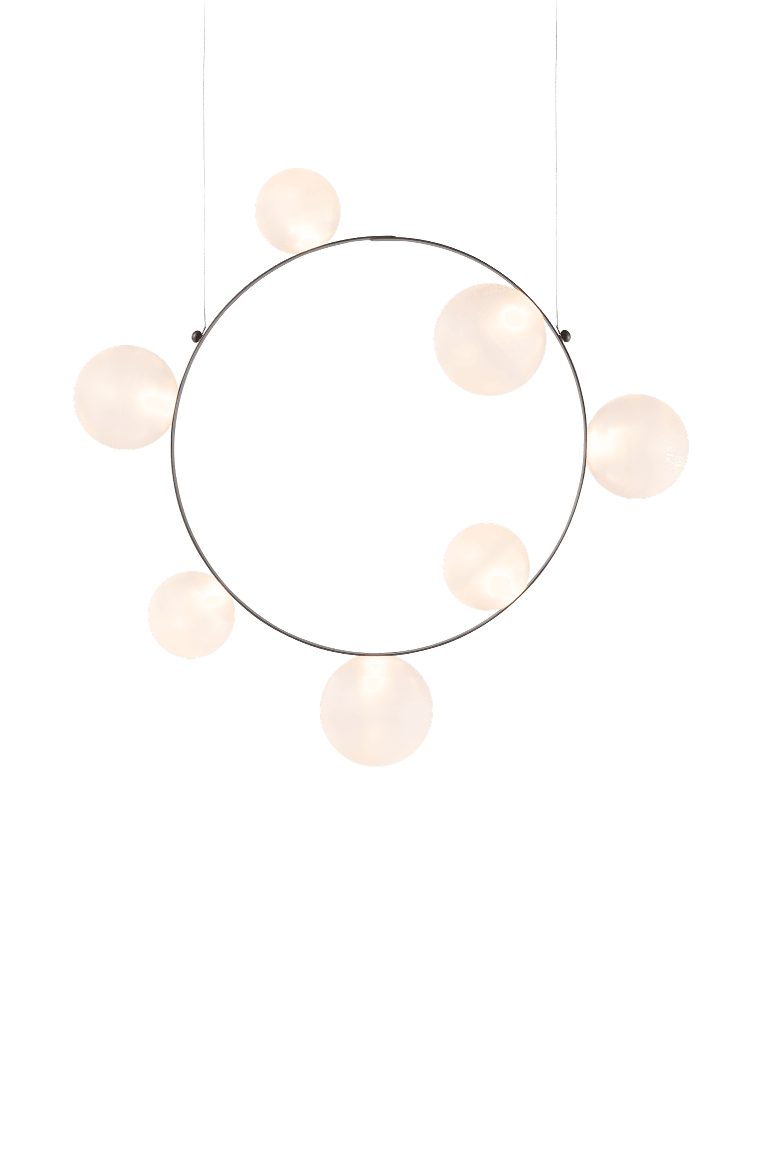 Hubble Bubble 7 suspension light Frosted front view on