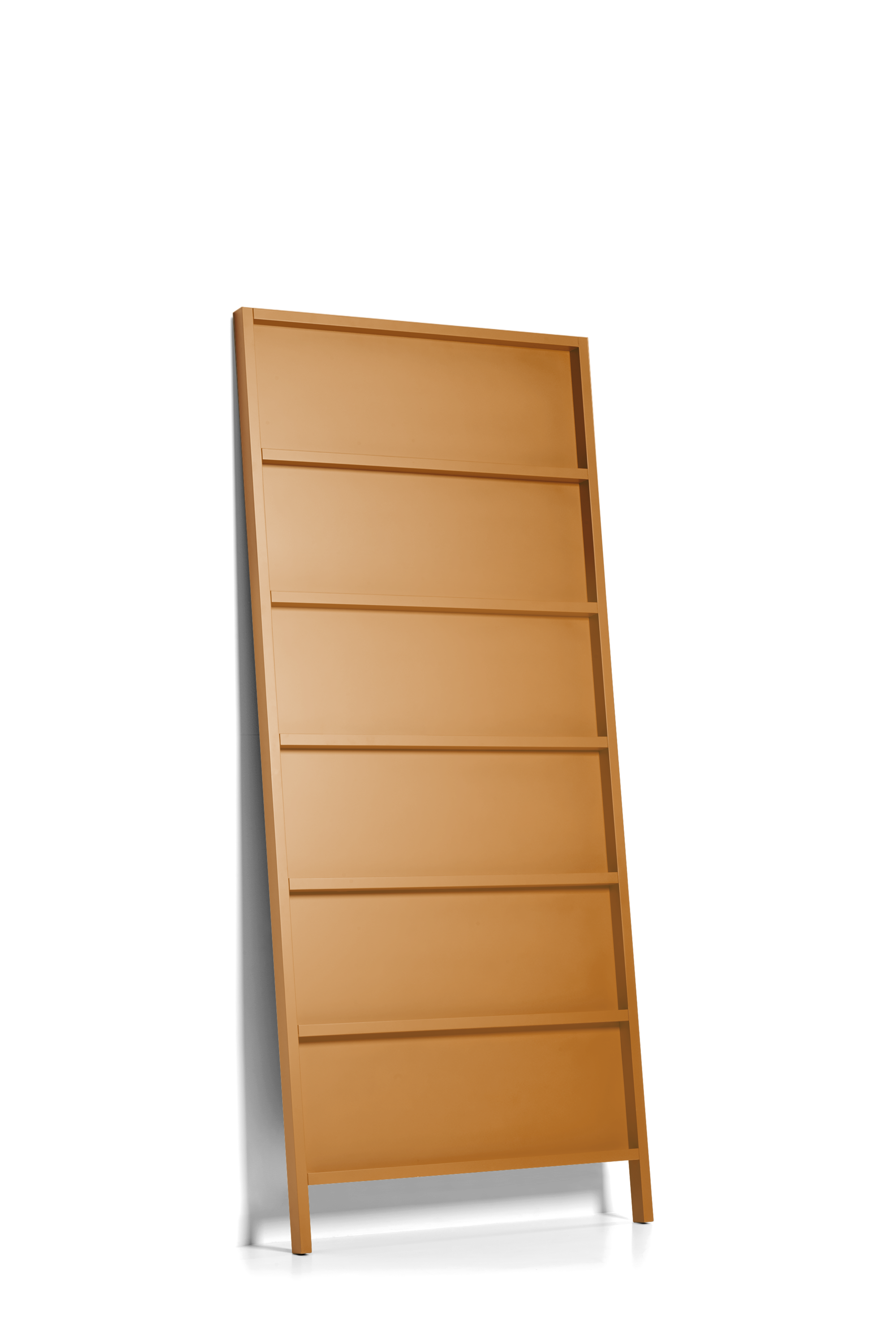 Oblique Big bookshelf ocher brown