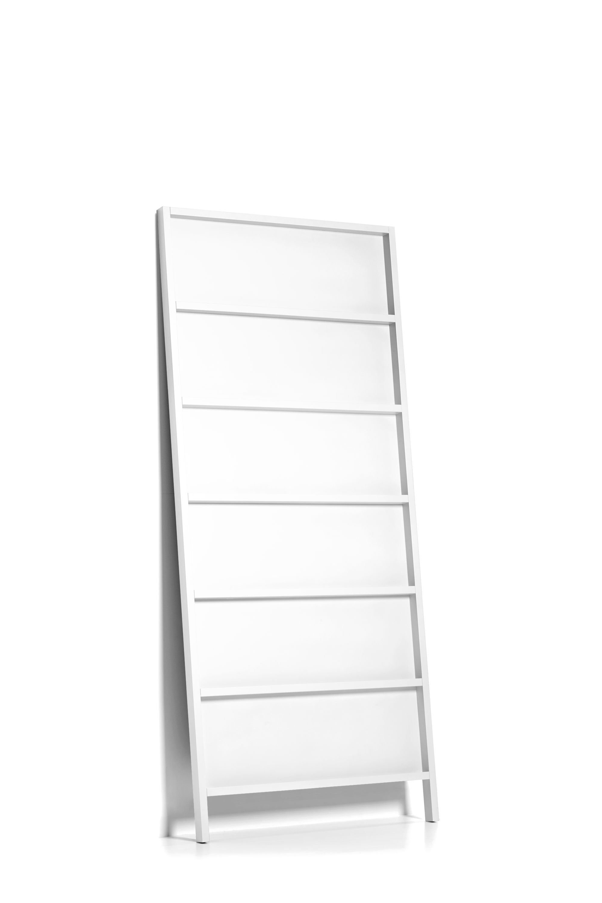 Oblique Big bookshelf traffic white