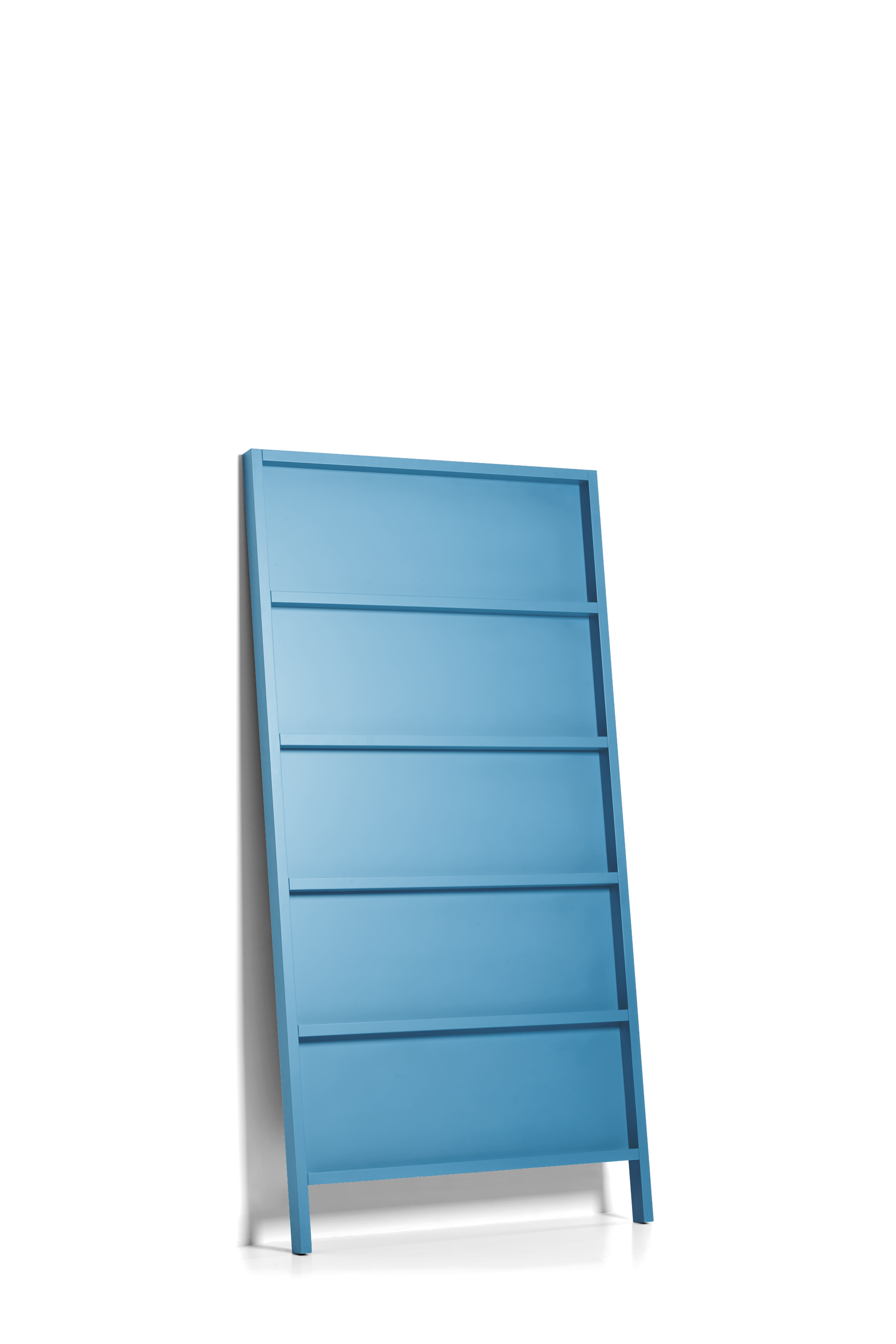 Oblique Small bookshelf pastel blue