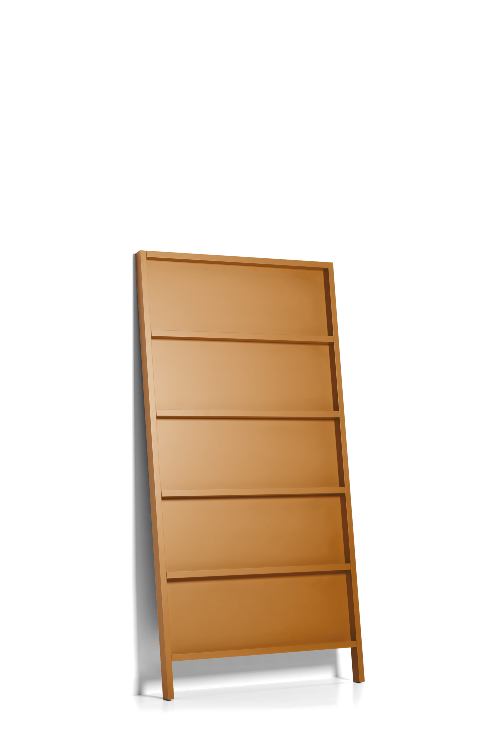 Oblique Small bookshelf ocher brown