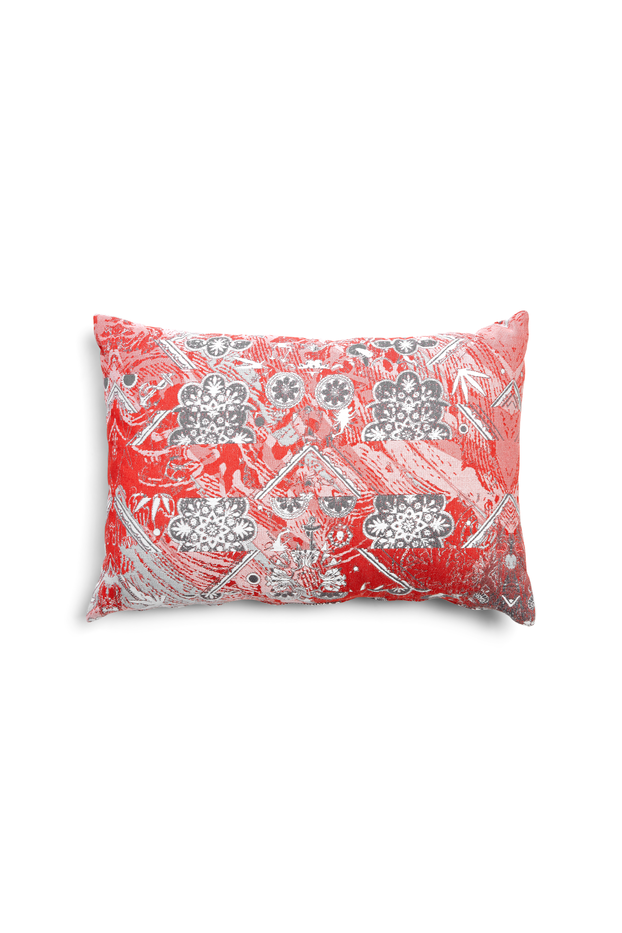 Oil pillow red stripe front
