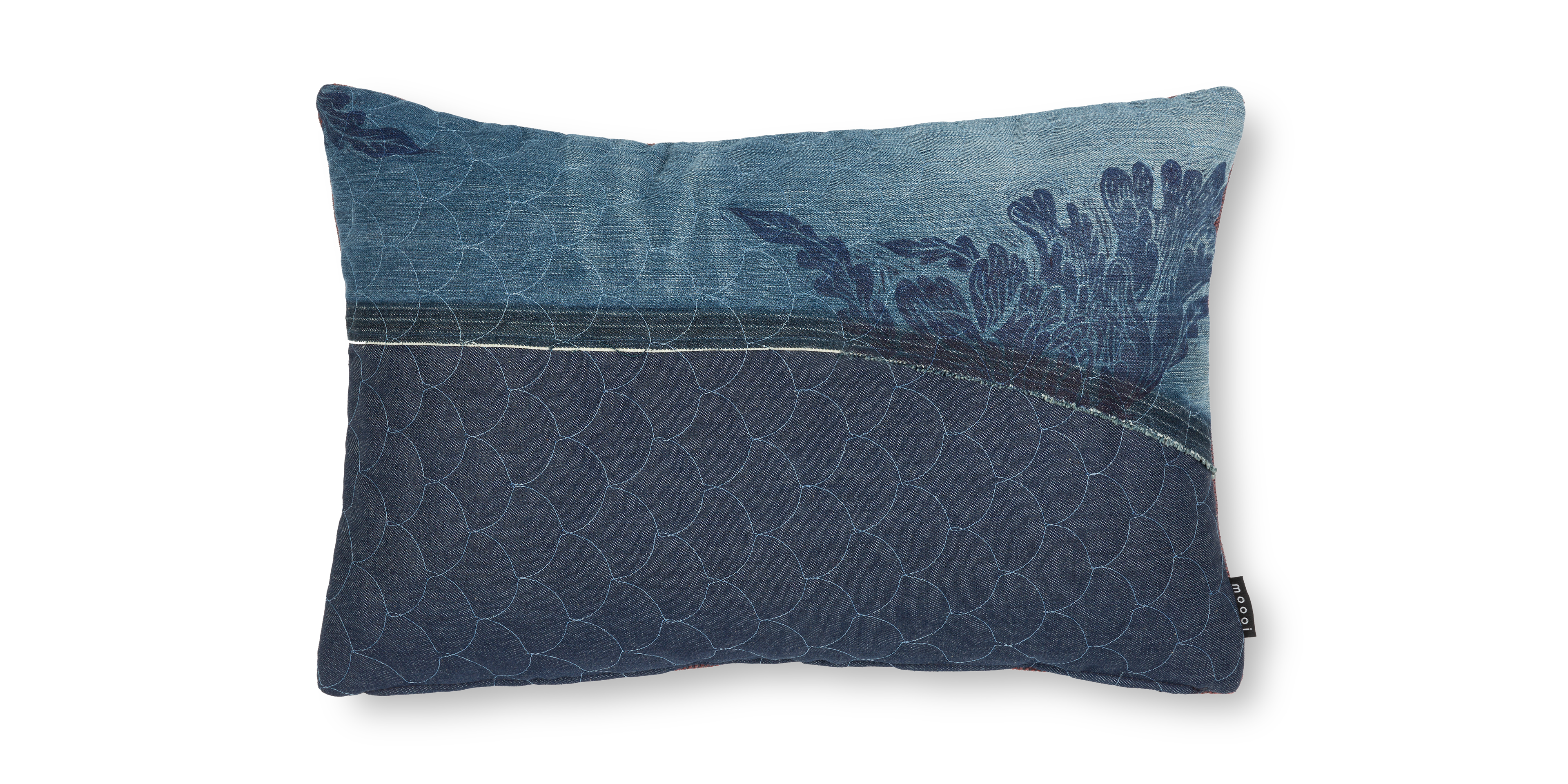 Pillow rectangular Re-Cut Denim Snake Skin front