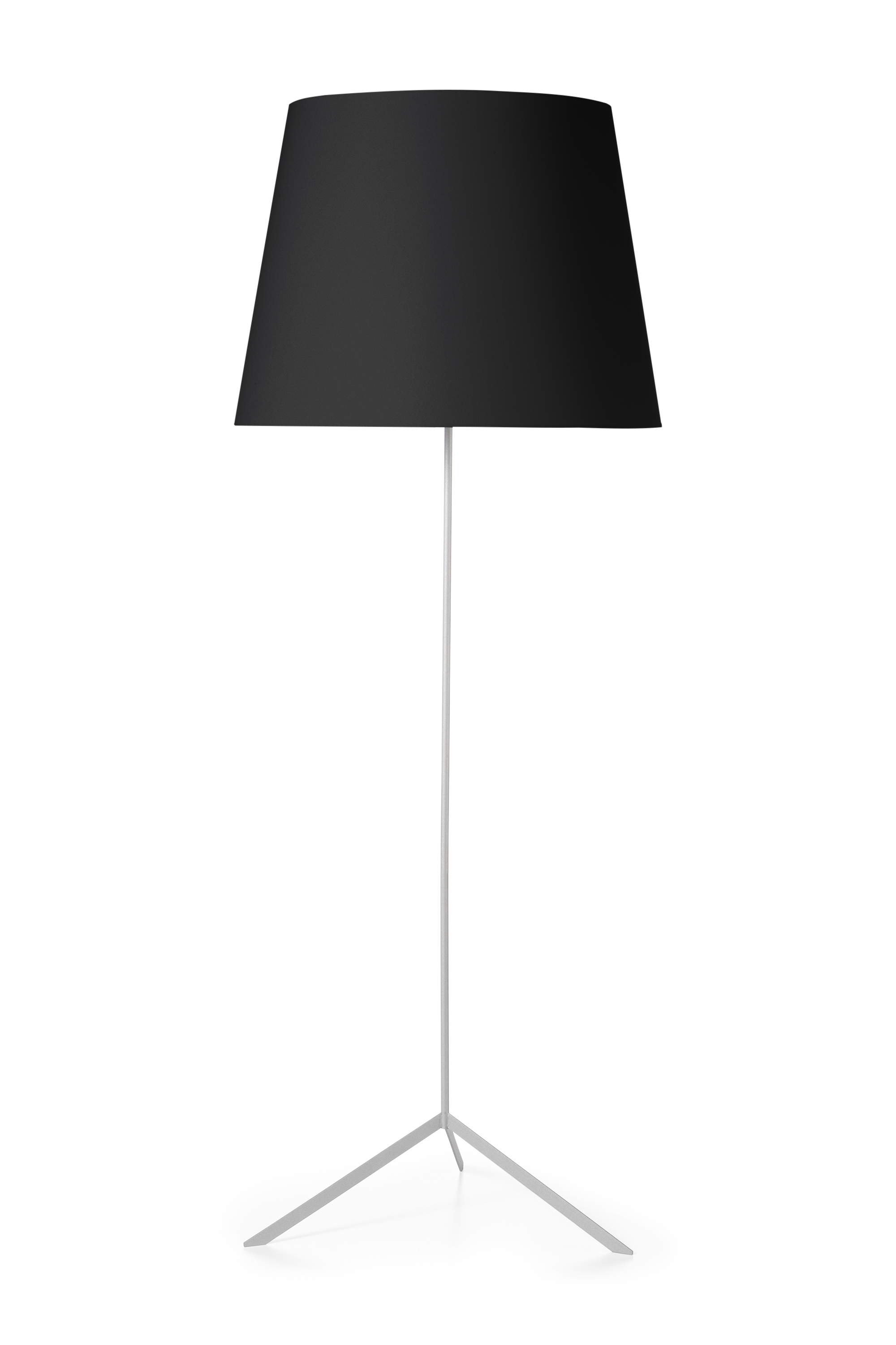 Double Shade floor lamp black front view