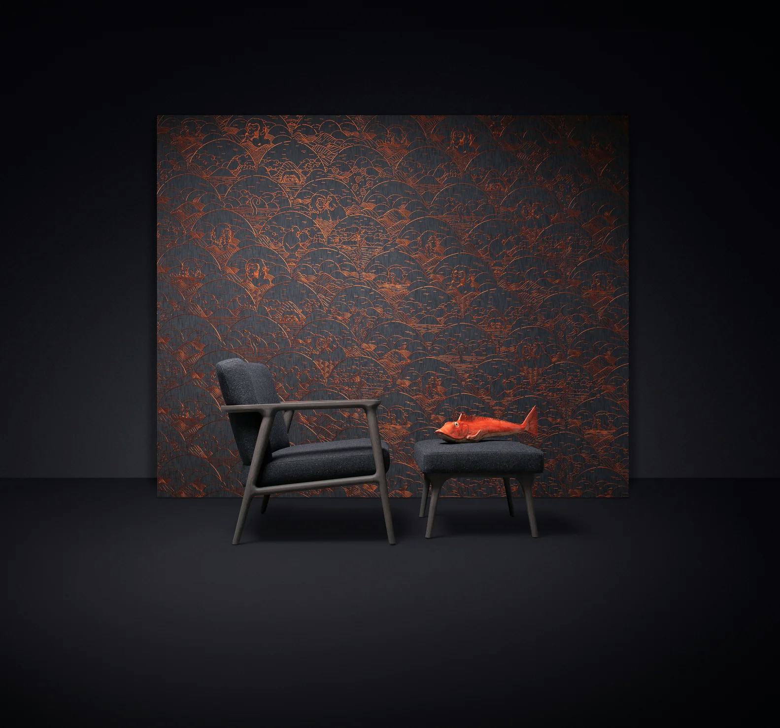 Poetic composition with Zio Lounge Chair and Zio Footstool
