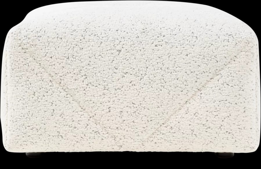BFF footstool Dodo Pavone white front view