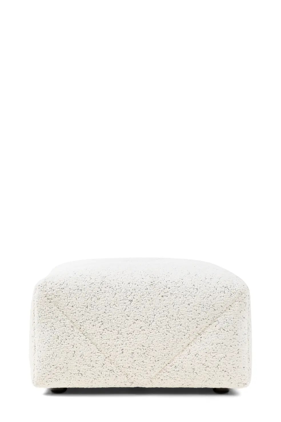 BFF footstool Dodo Pavone white front view