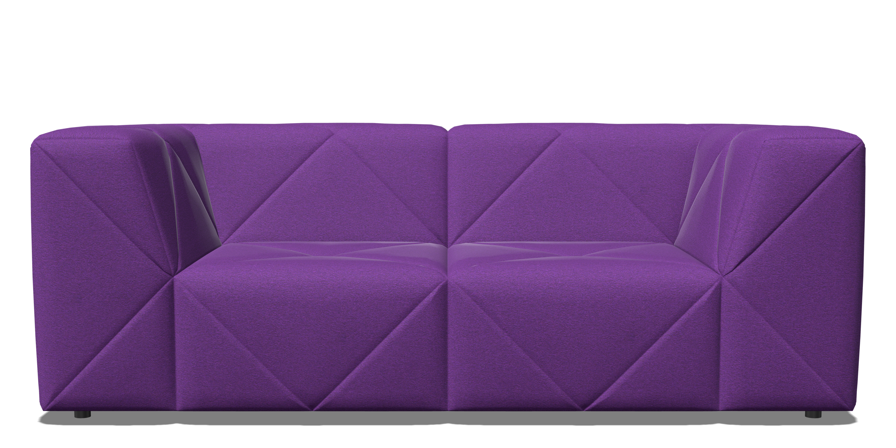 BFF Sofa double seater high armrest purple