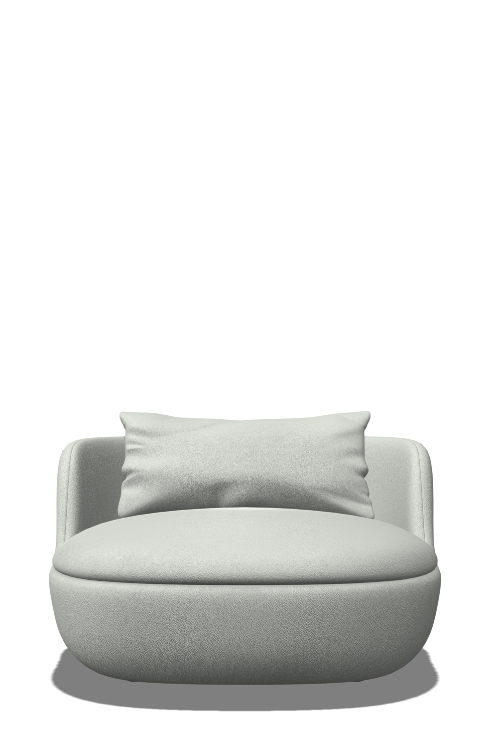 Bart Armchair white front view
