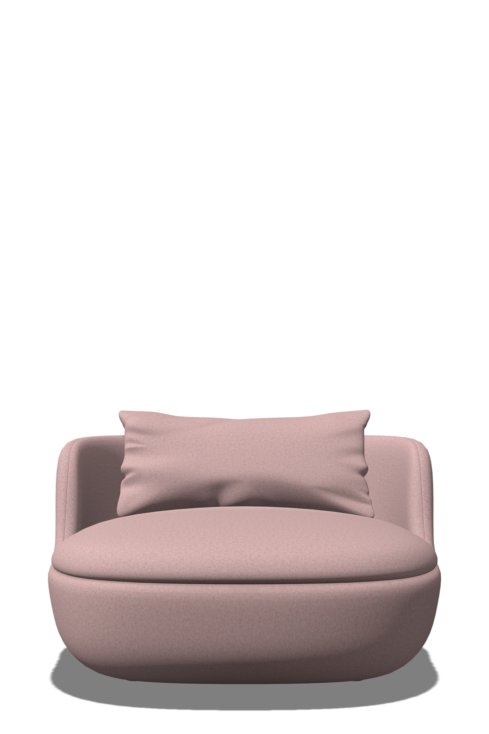 Bart Armchair pink front view