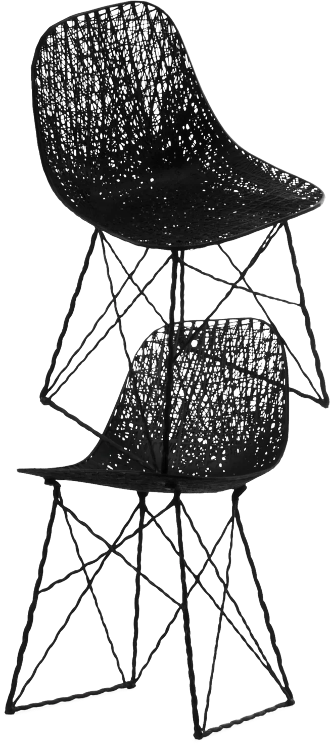 Carbon Chair two on top of each other