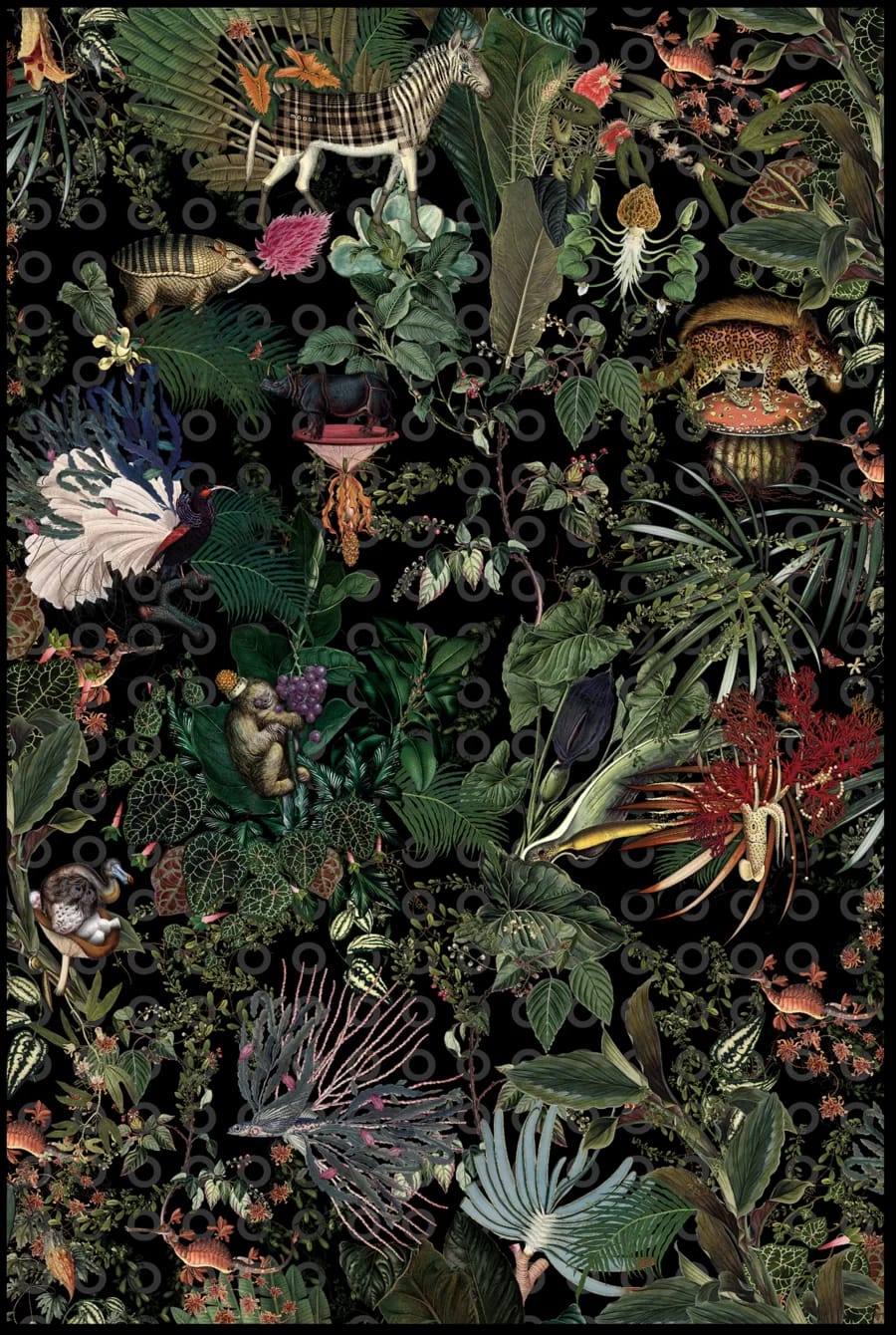 Carpet Extinct Animals Menagerie Rectangle