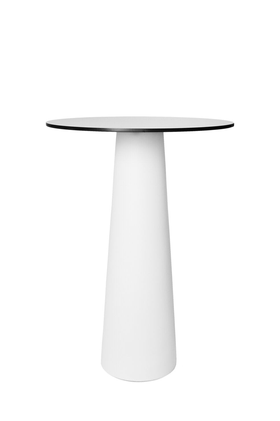 Container Table high round hpl white