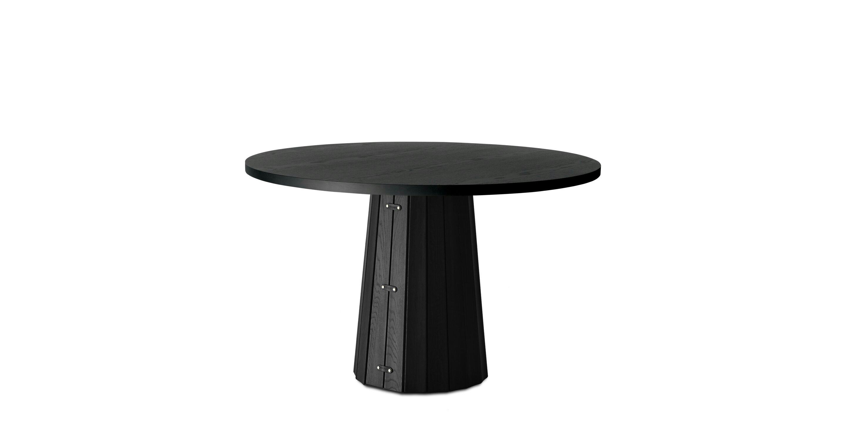 Container Table round with Bodhi cover black 