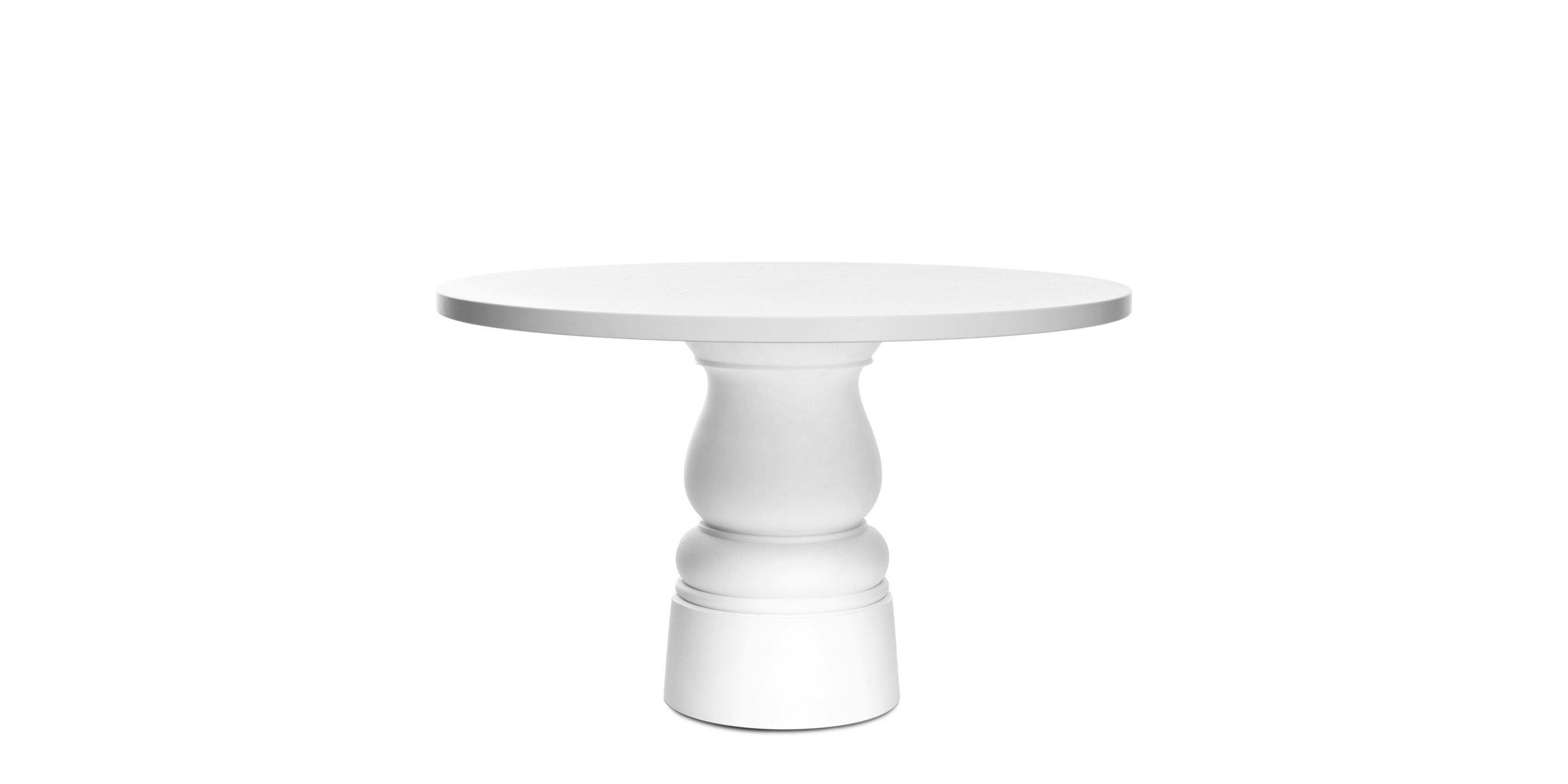 Container Table New Antiques round white