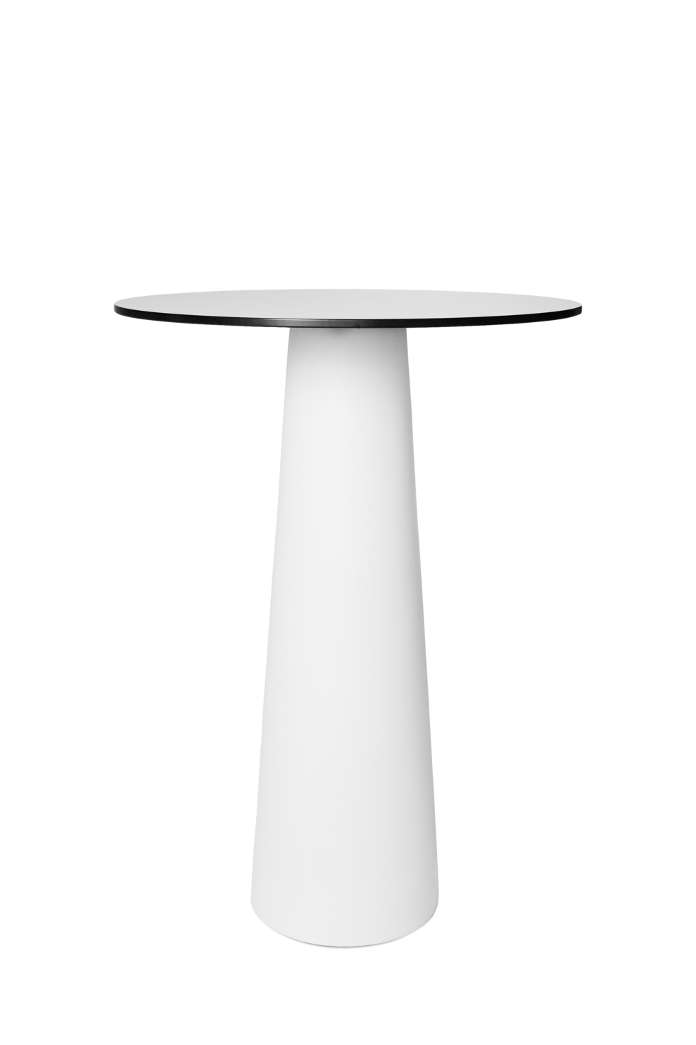 Container Table high round hpl white