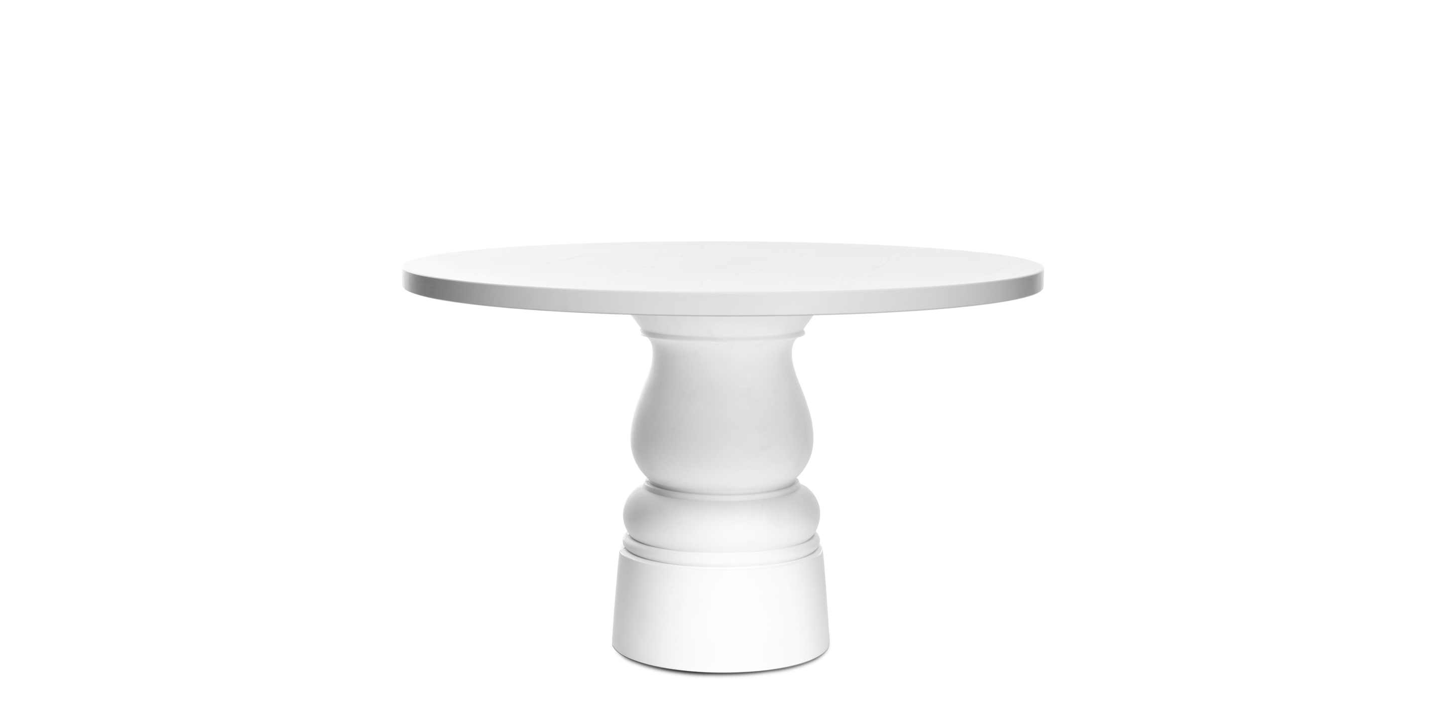 Container Table New Antiques round white