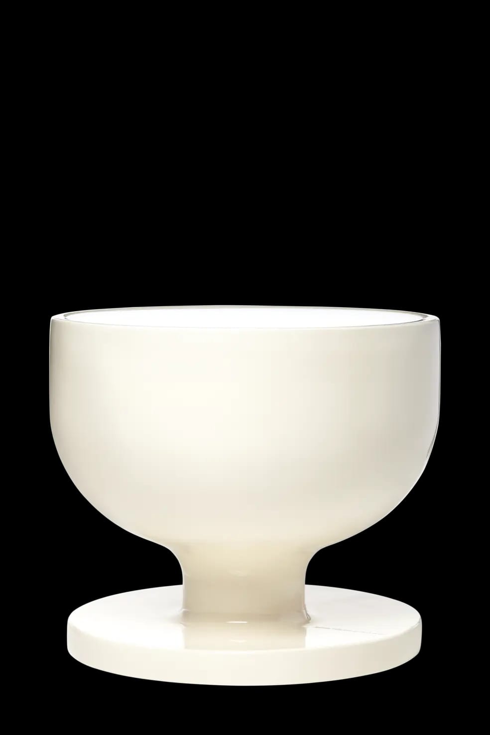 Elements 007 side table oyster white front view