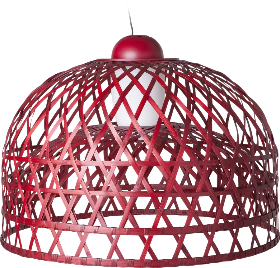 Emperor suspension light large red front view
