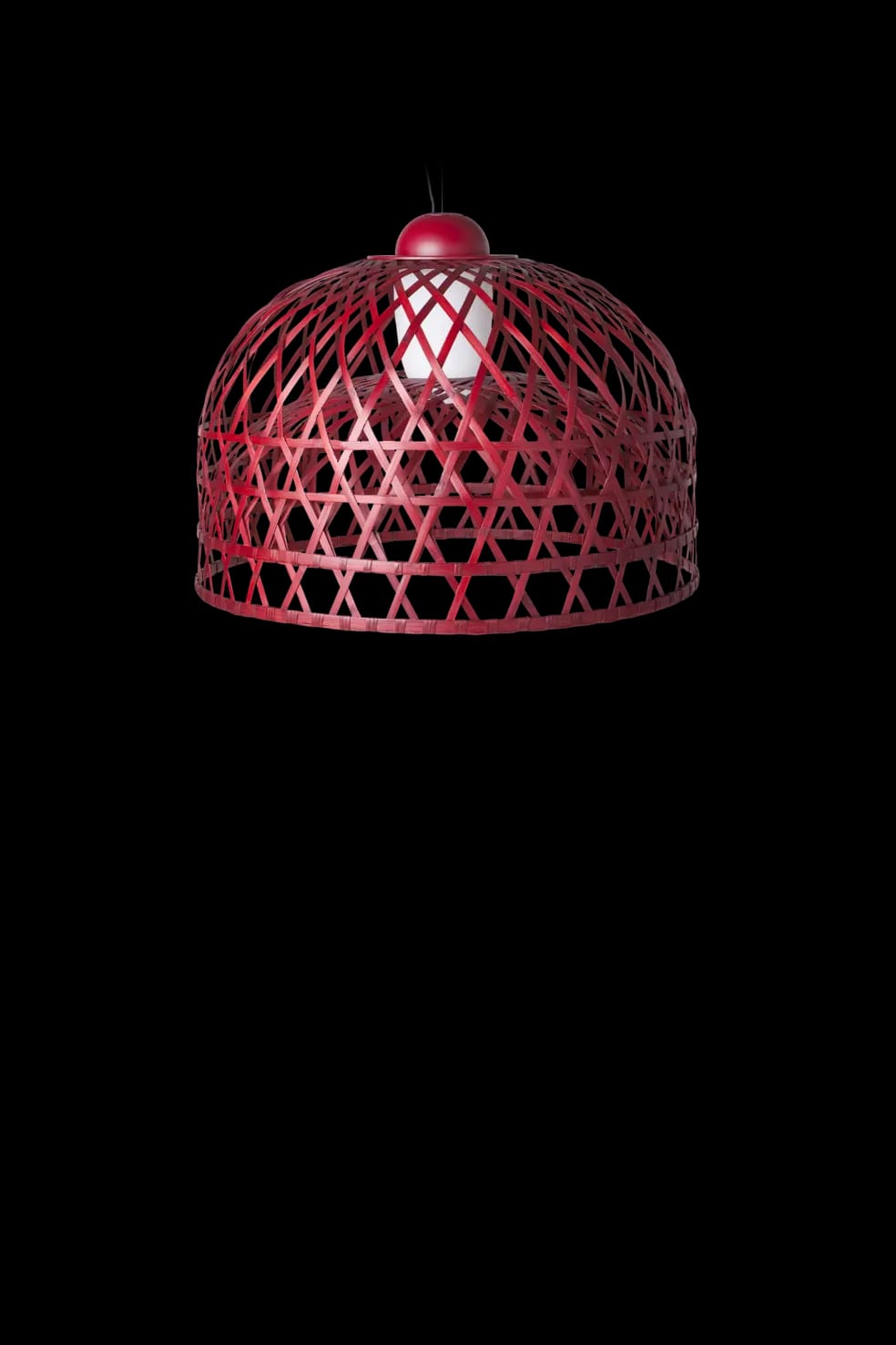 Emperor suspension light small red front view