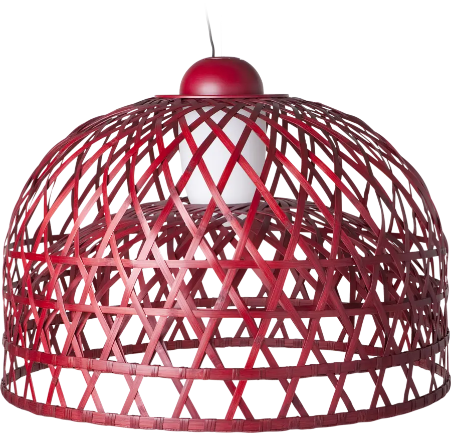 Emperor suspension light small red front view
