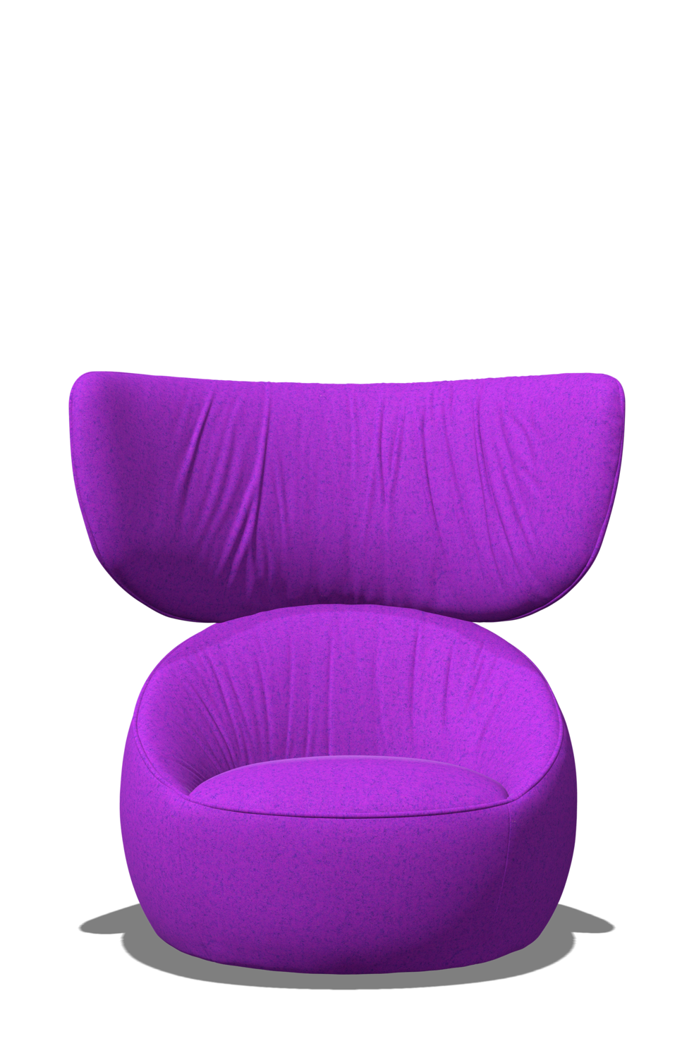 Hana Armchair Wingback front view purple