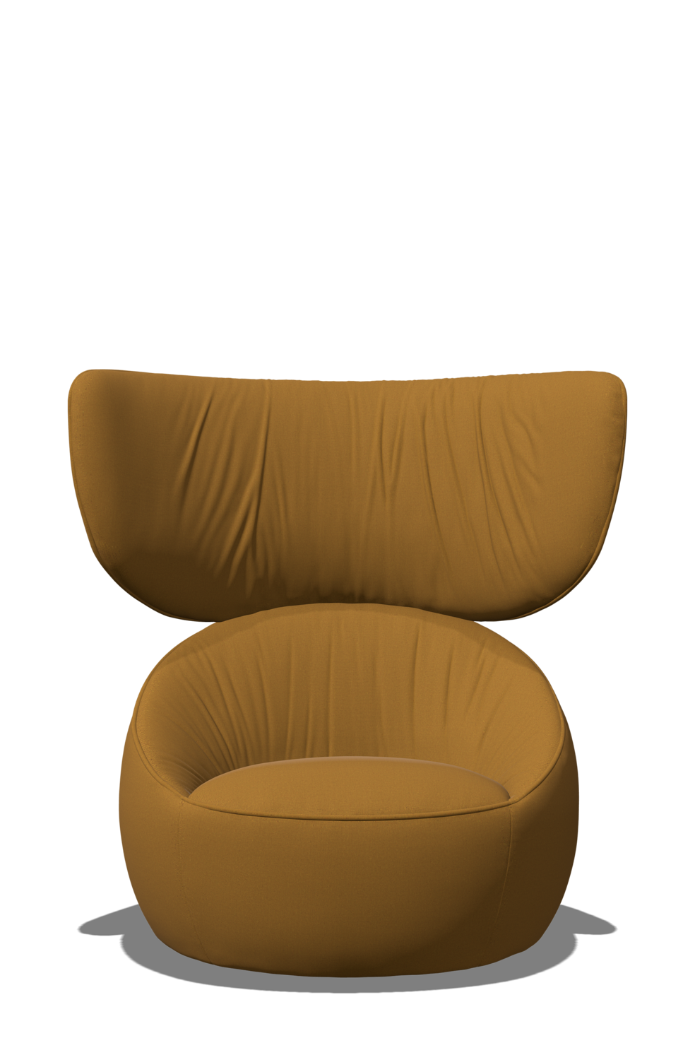 Hana Armchair Wingback front view yellow