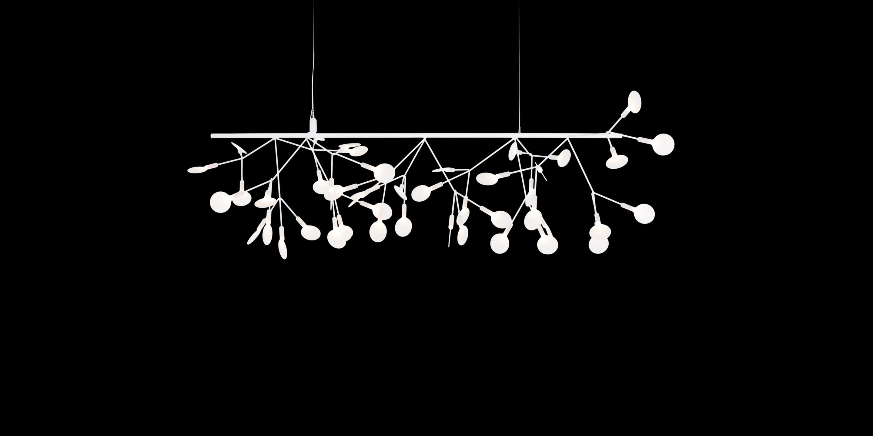 Front view Heracleum Endless White Suspension Light