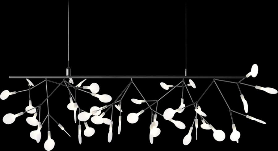 Front view Heracleum Endless Nickel Suspension Light
