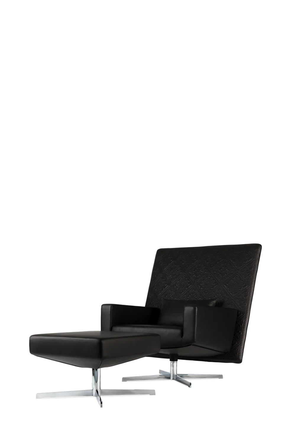 Jackson Chair black leather with front front view