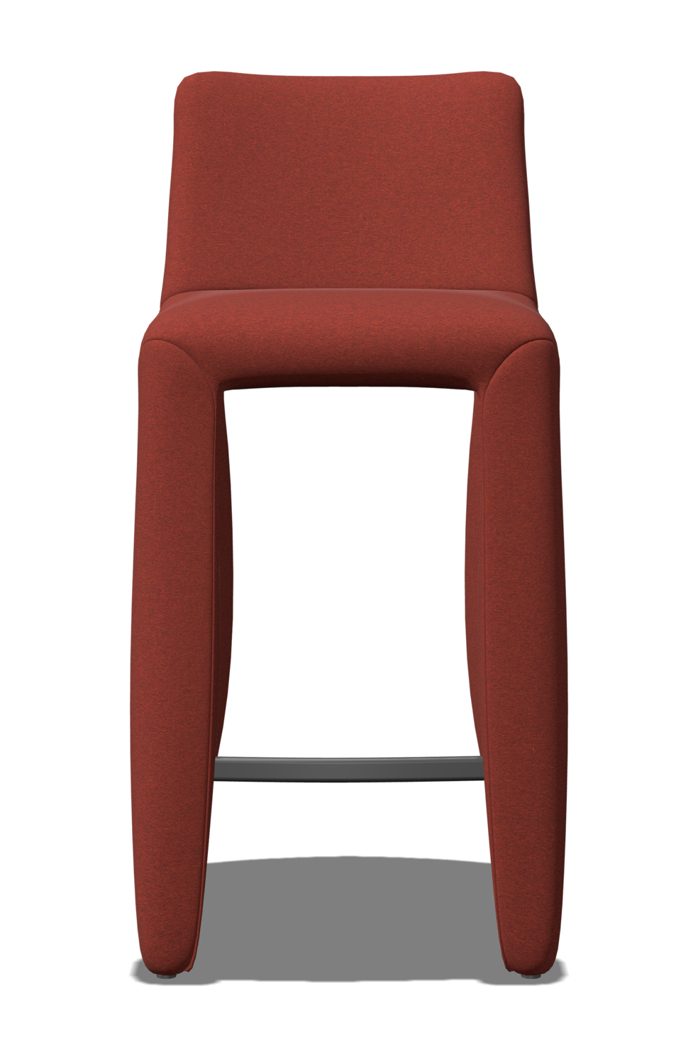 Monster Barstool low no stitching red