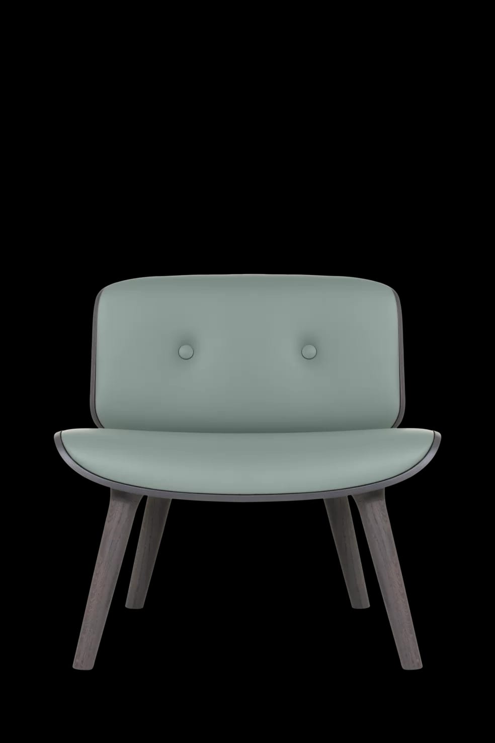 Nut Lounge Chair Spectrum agave grey front view