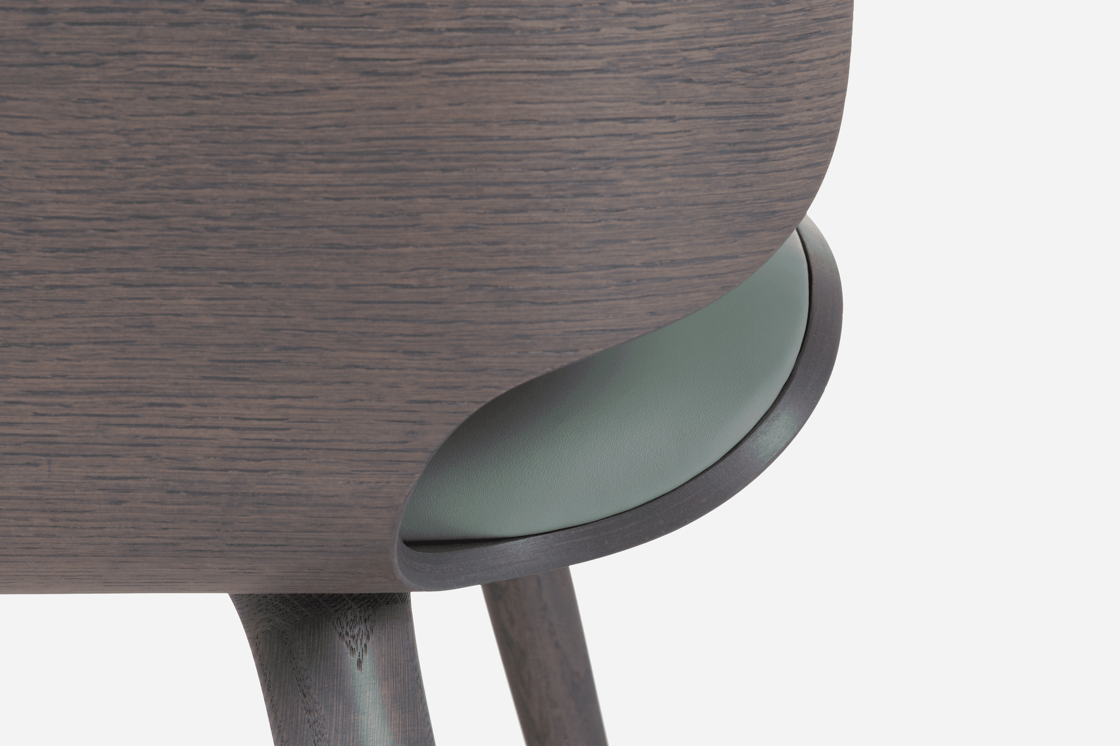 Nut Lounge Chair Spectrum Agave grey wood detail back