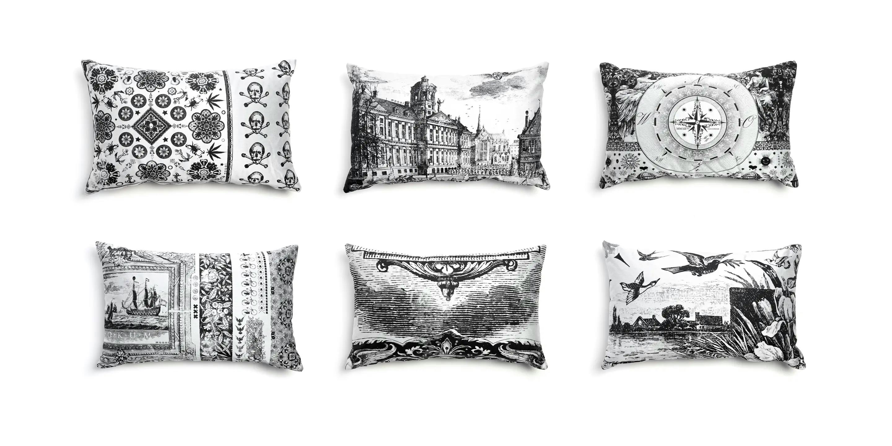 Heritage overview of 6 pillows