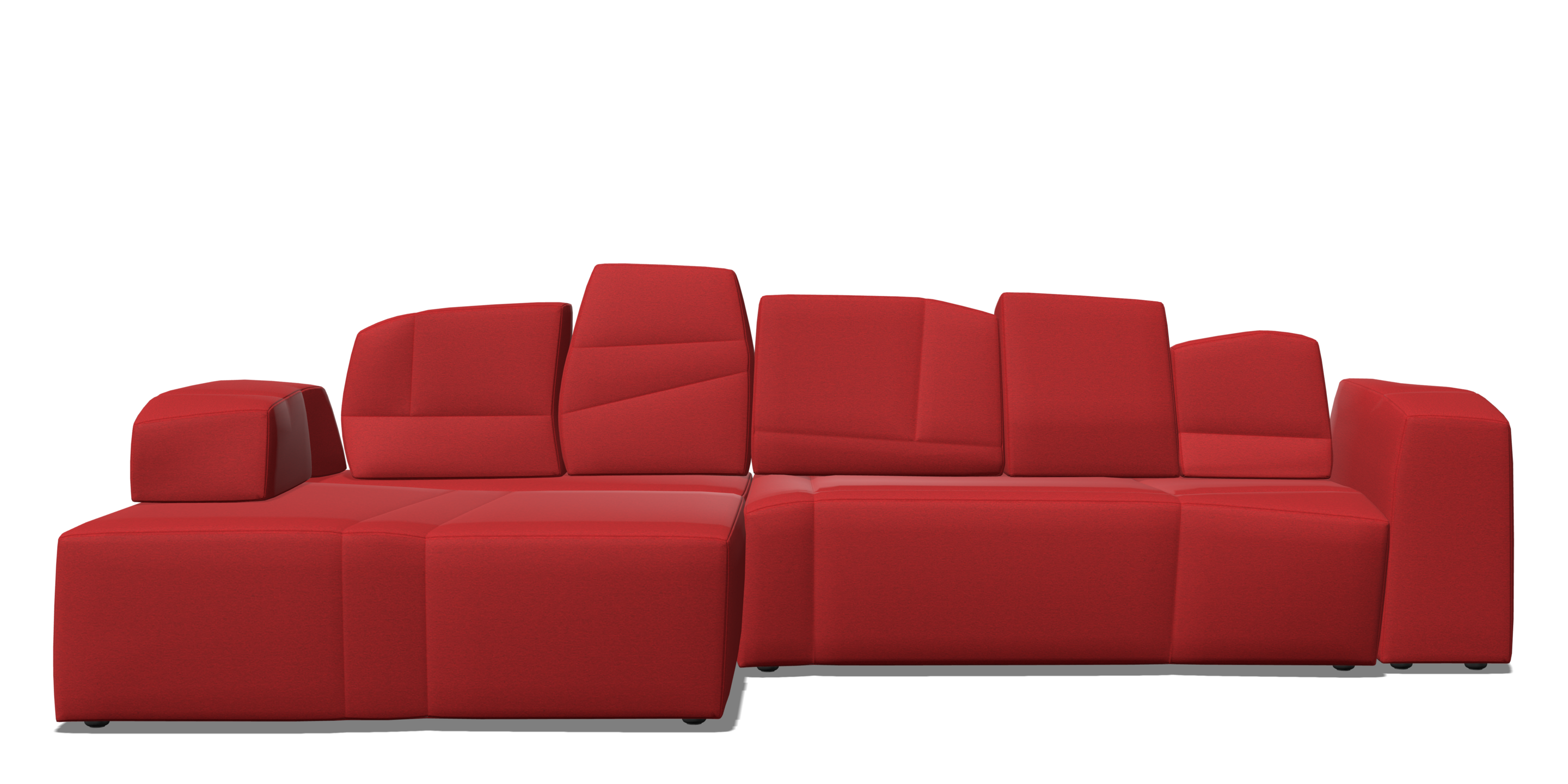 SLT Sofa left composition red