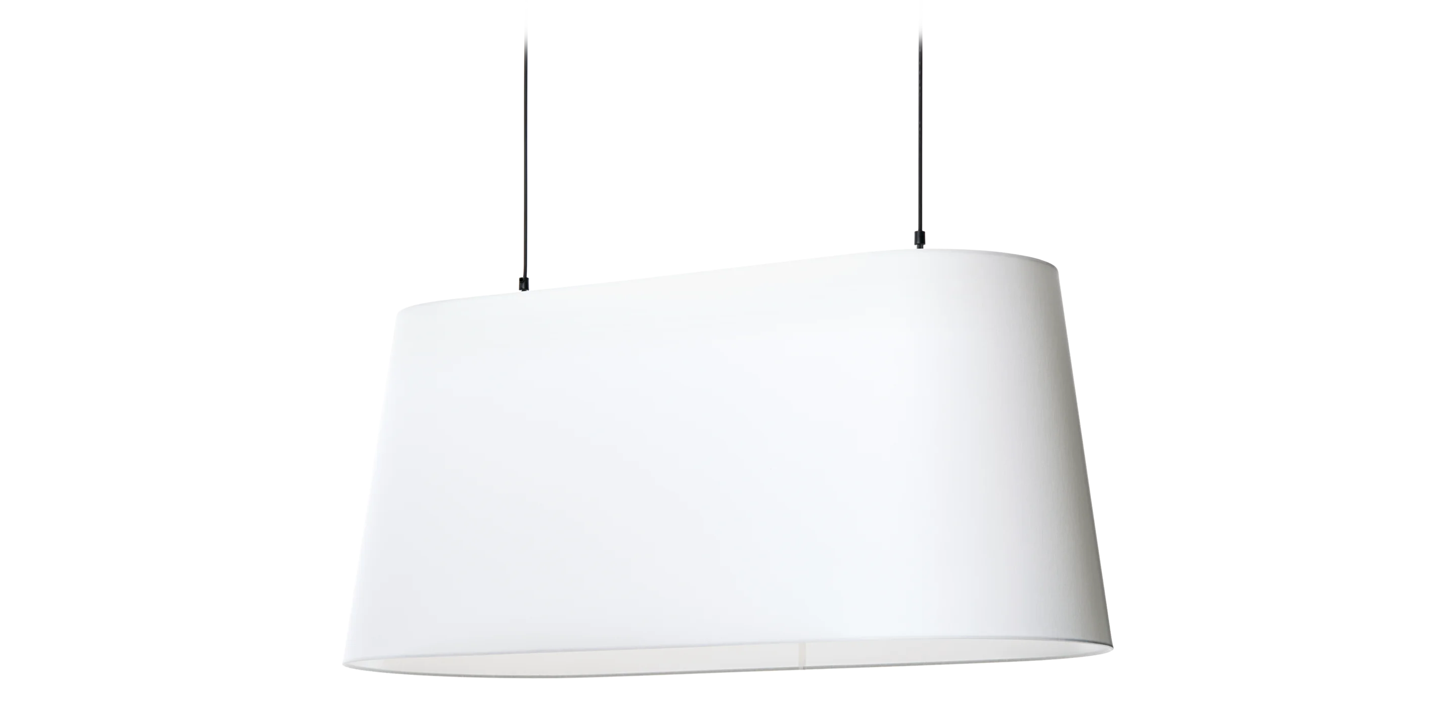 Oval Light suspension white front view