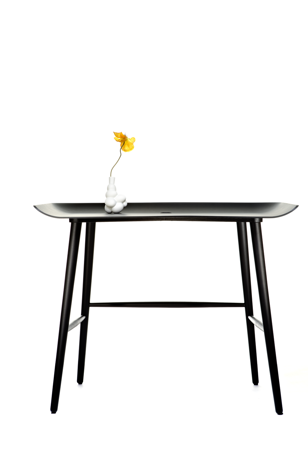 Woood Desk with Egg Vase