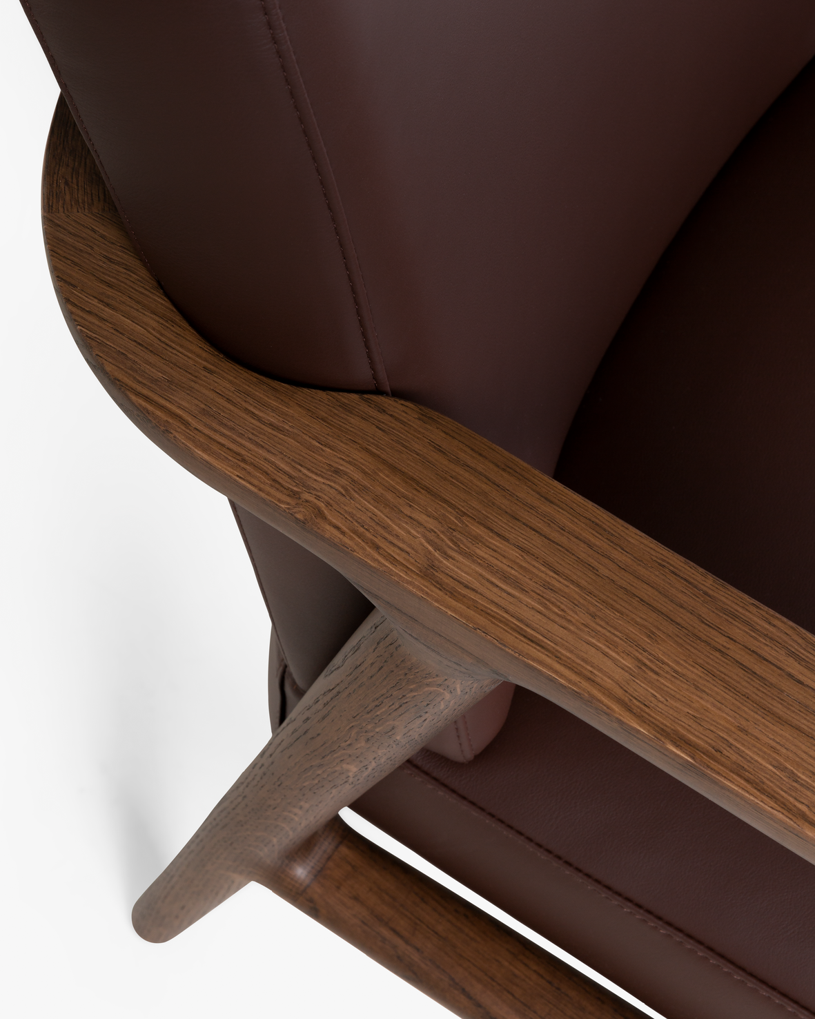 Zio Lounge Chair Spectrum fabric and Brown Cinnamon wood detail 3